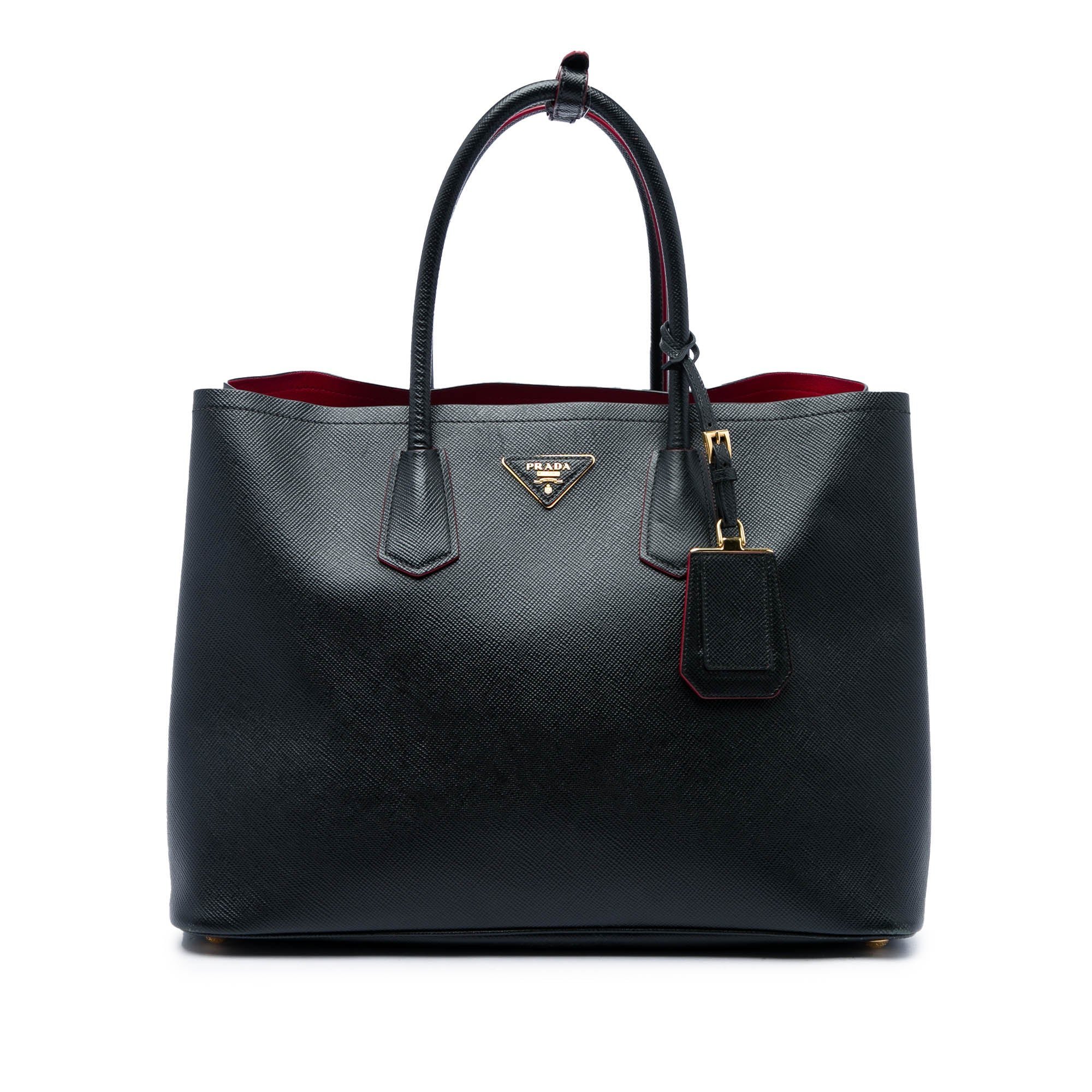 Double leather satchel