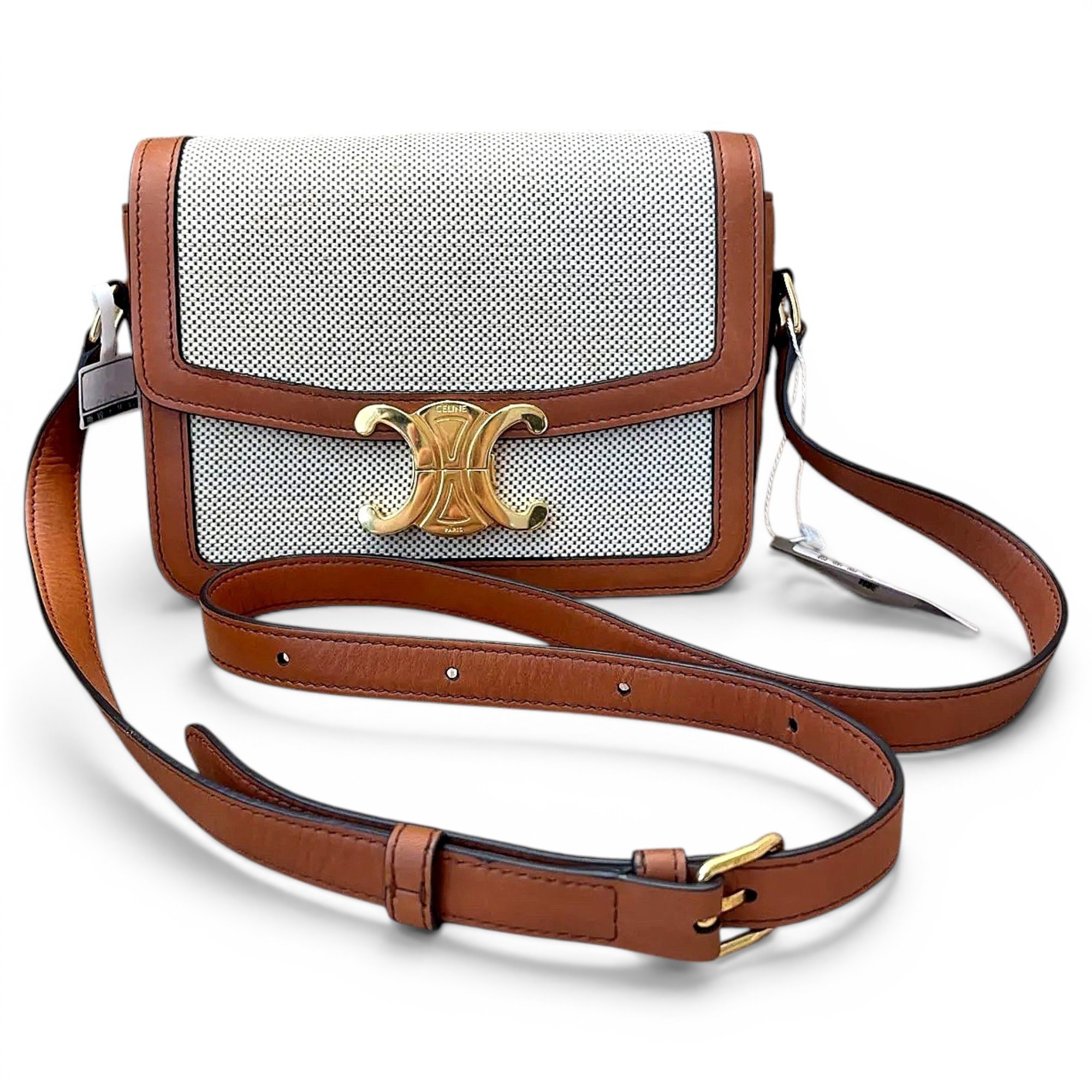 Triomphe leather crossbody bag