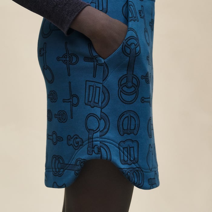Bleu Canard "Cahier Du Colporteur" Miniskirt