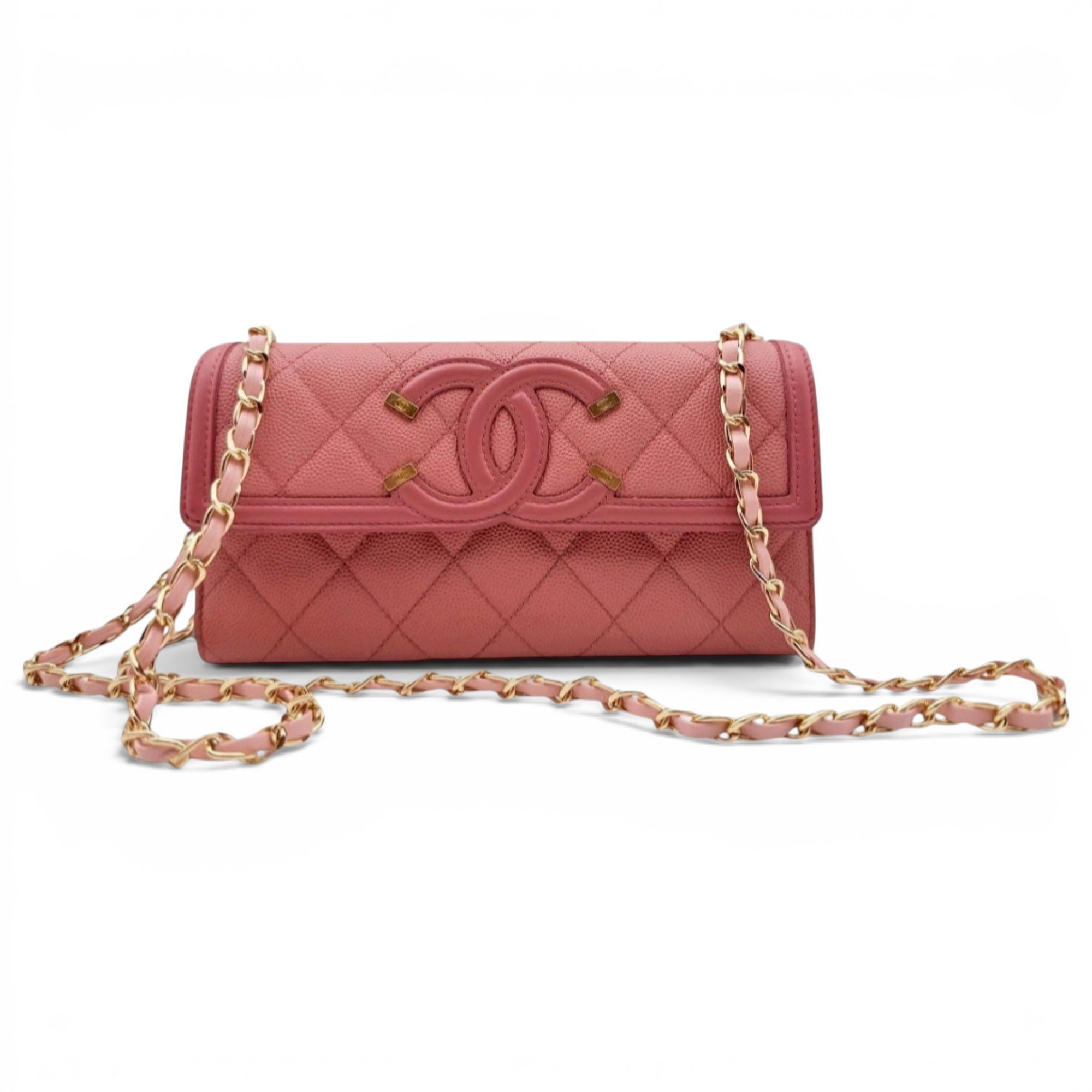 Trendy CC Wallet on Chain leather crossbody bag