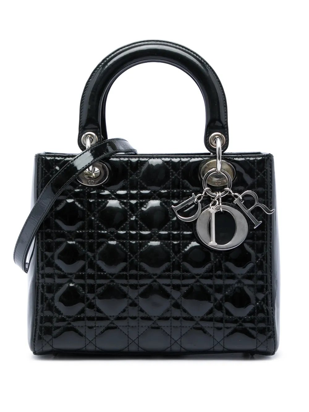 2011 Medium Patent Cannage Lady Dior satchel