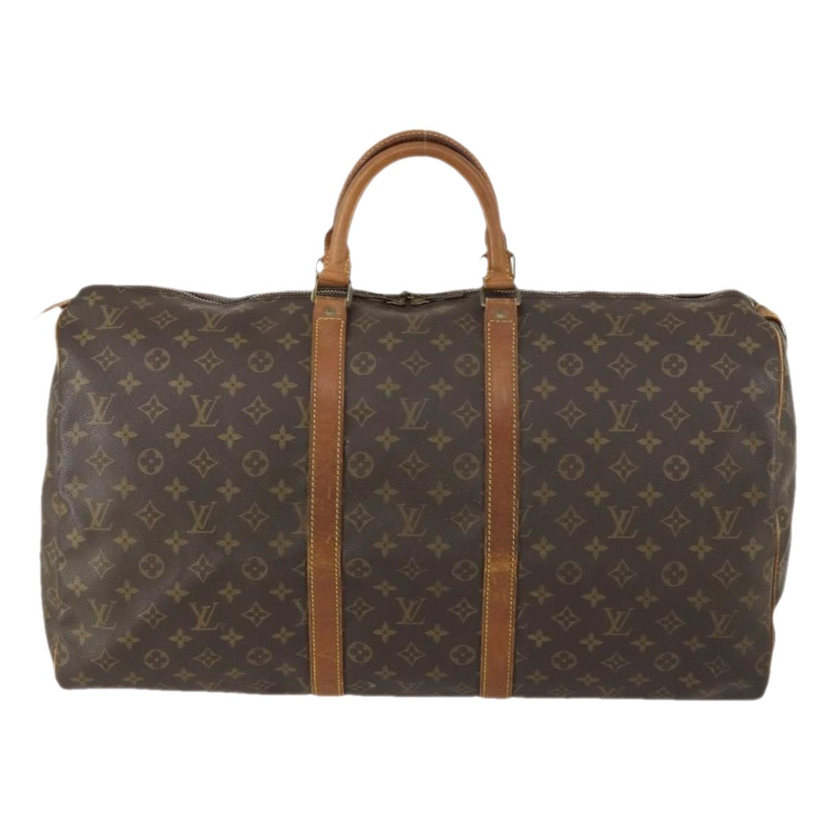 Keepall leather travel bag