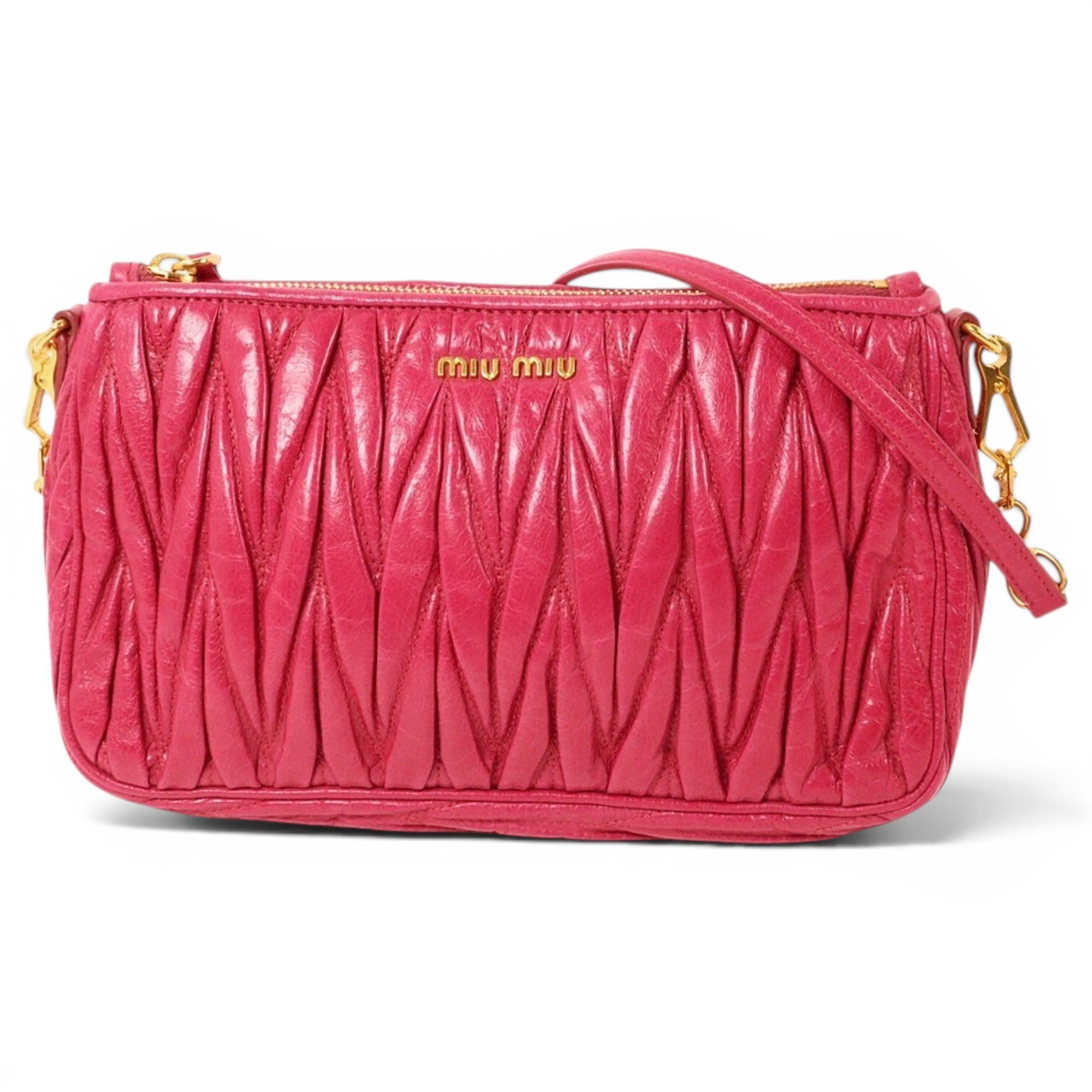 Matelassé leather handbag
