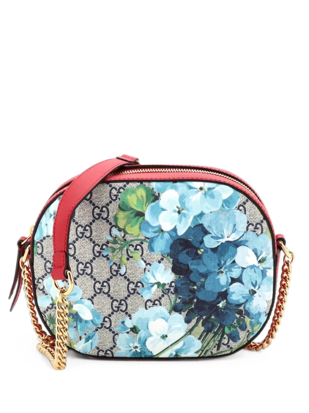 Chain Blooms Print GG Coated Canvas Mini crossbody bag