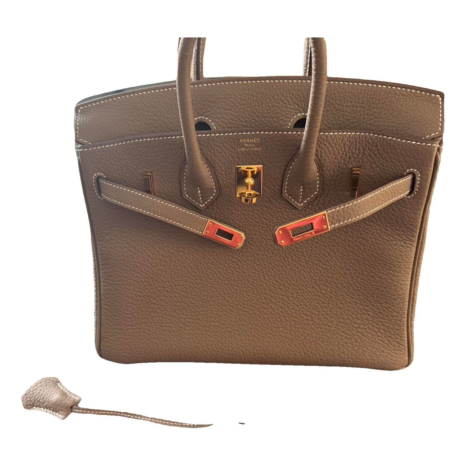 Birkin 25 leather handbag