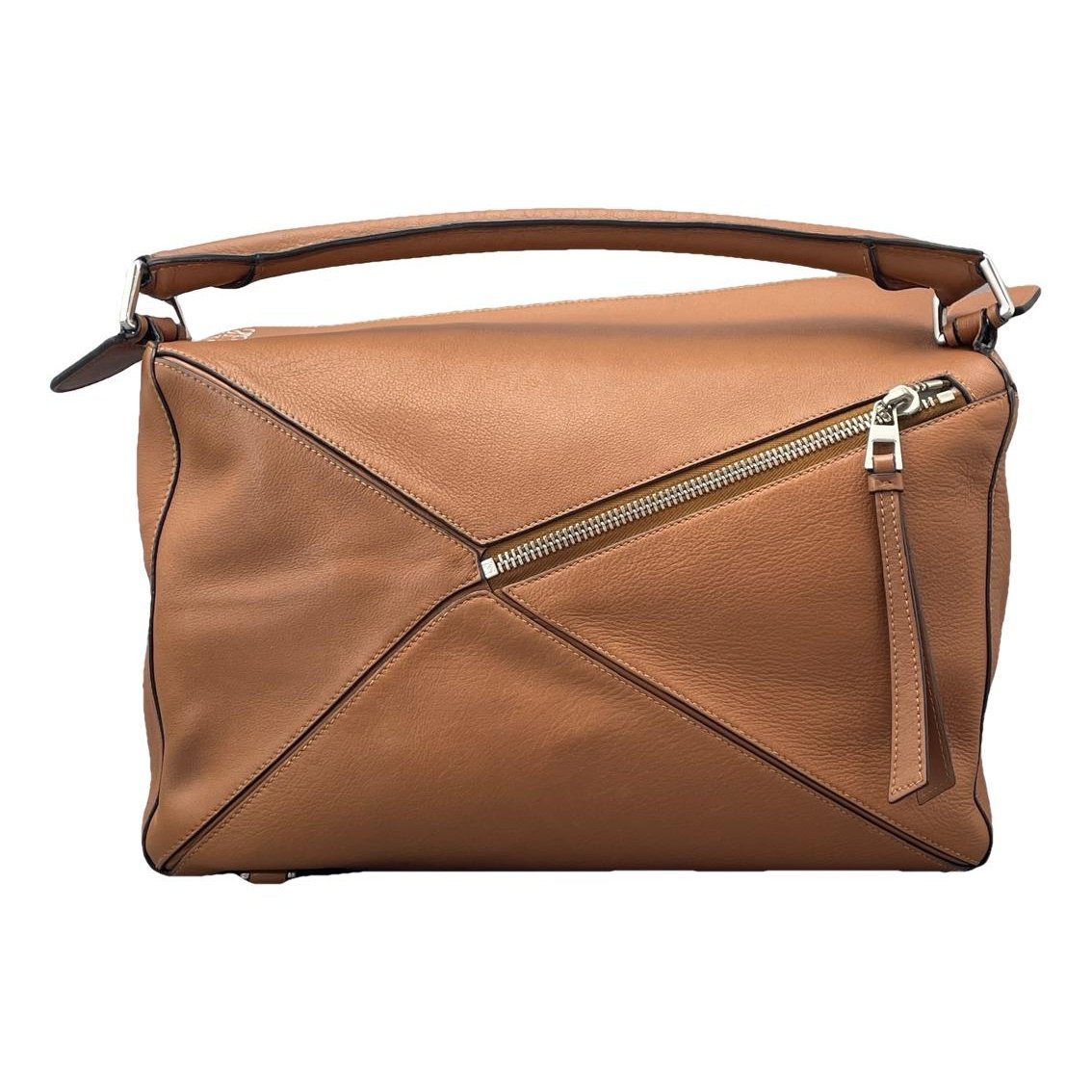 Puzzle leather handbag