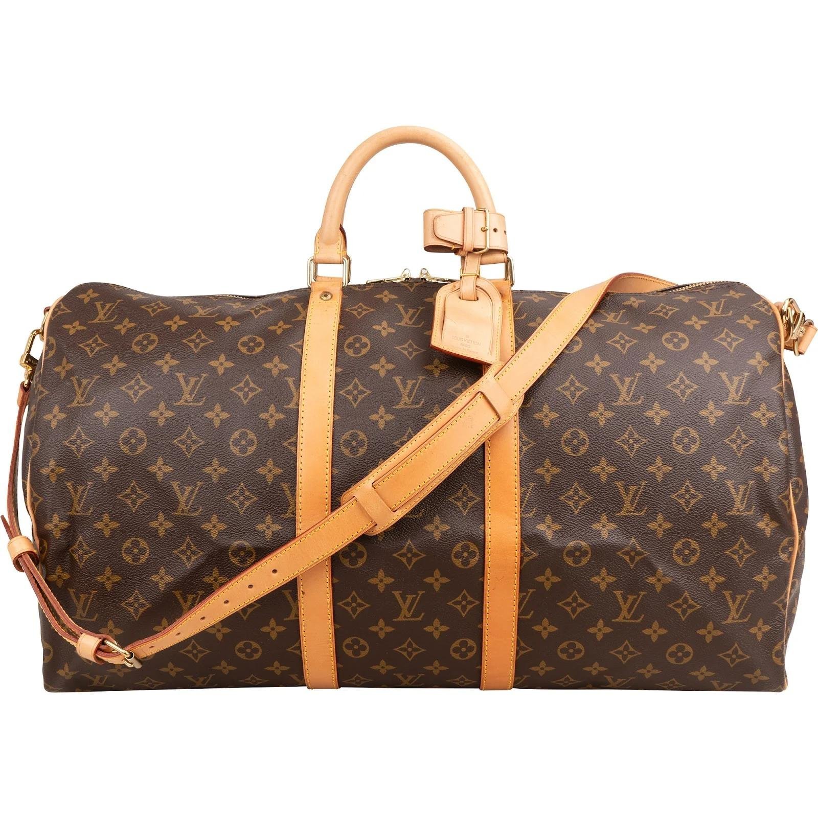 Keepall leather travel bag