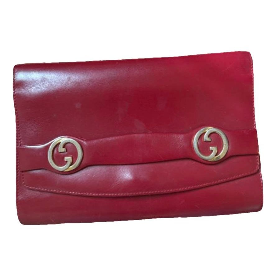 Leather clutch bag