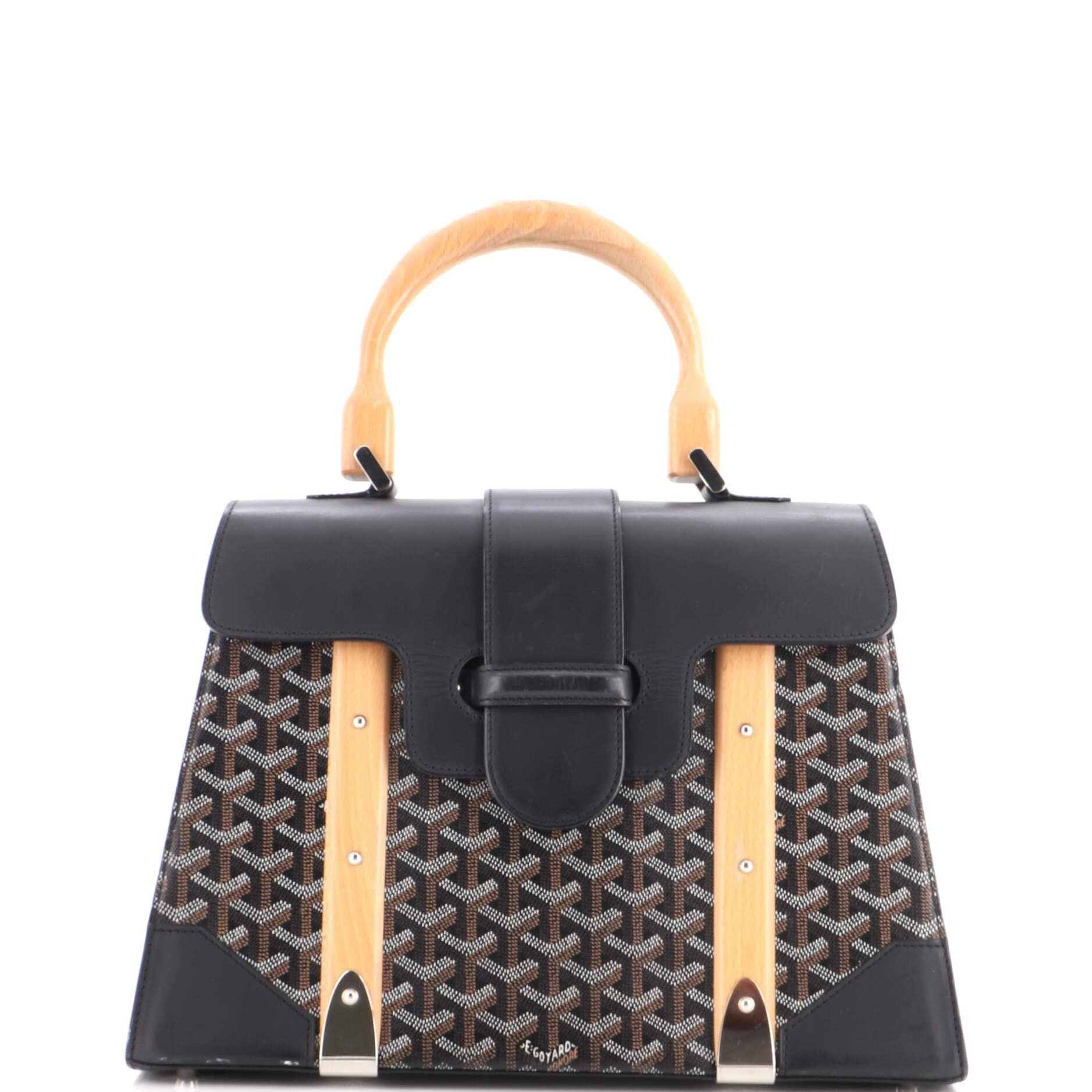 Saigon Top Handle Bag Coated Canvas with Leather MM