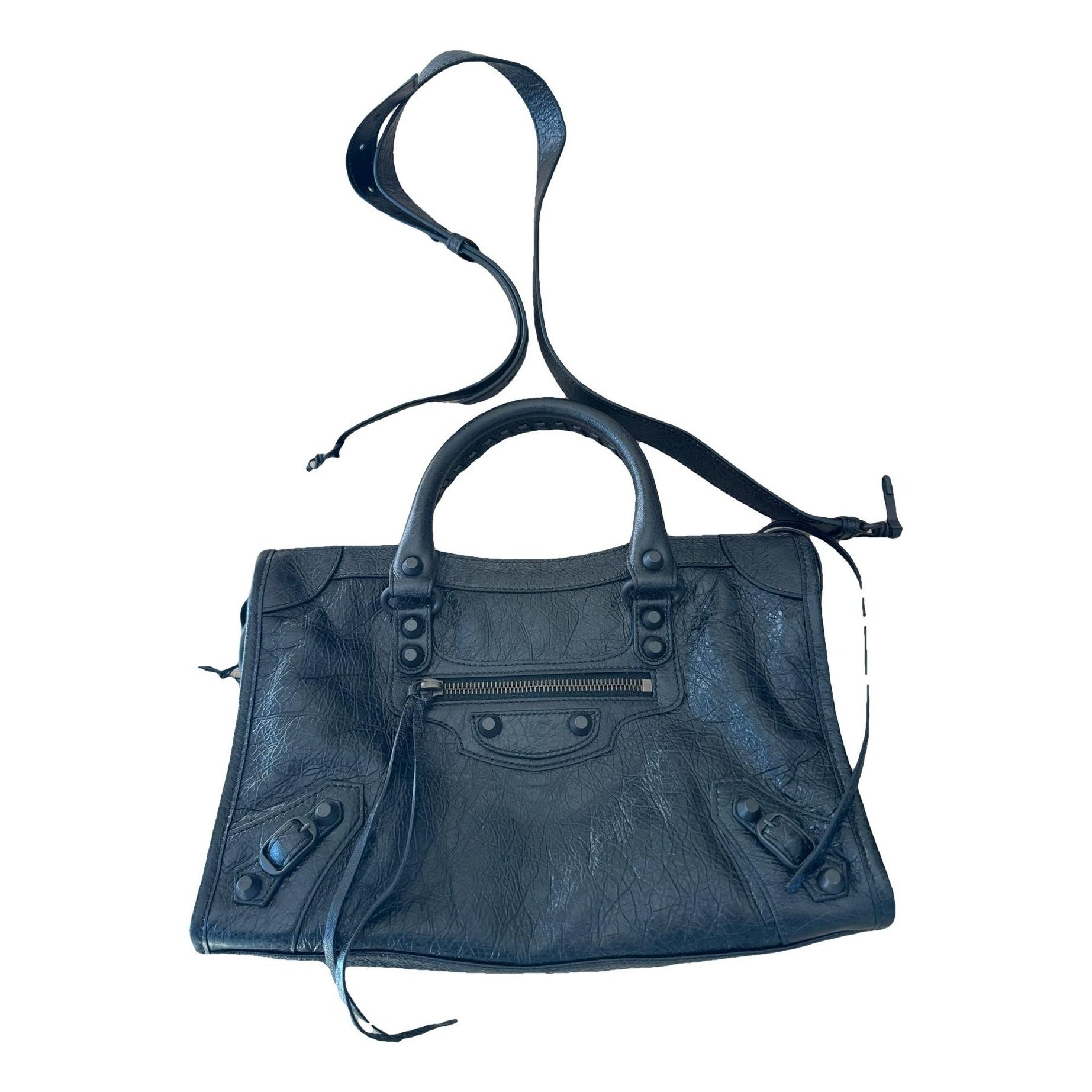 City leather handbag