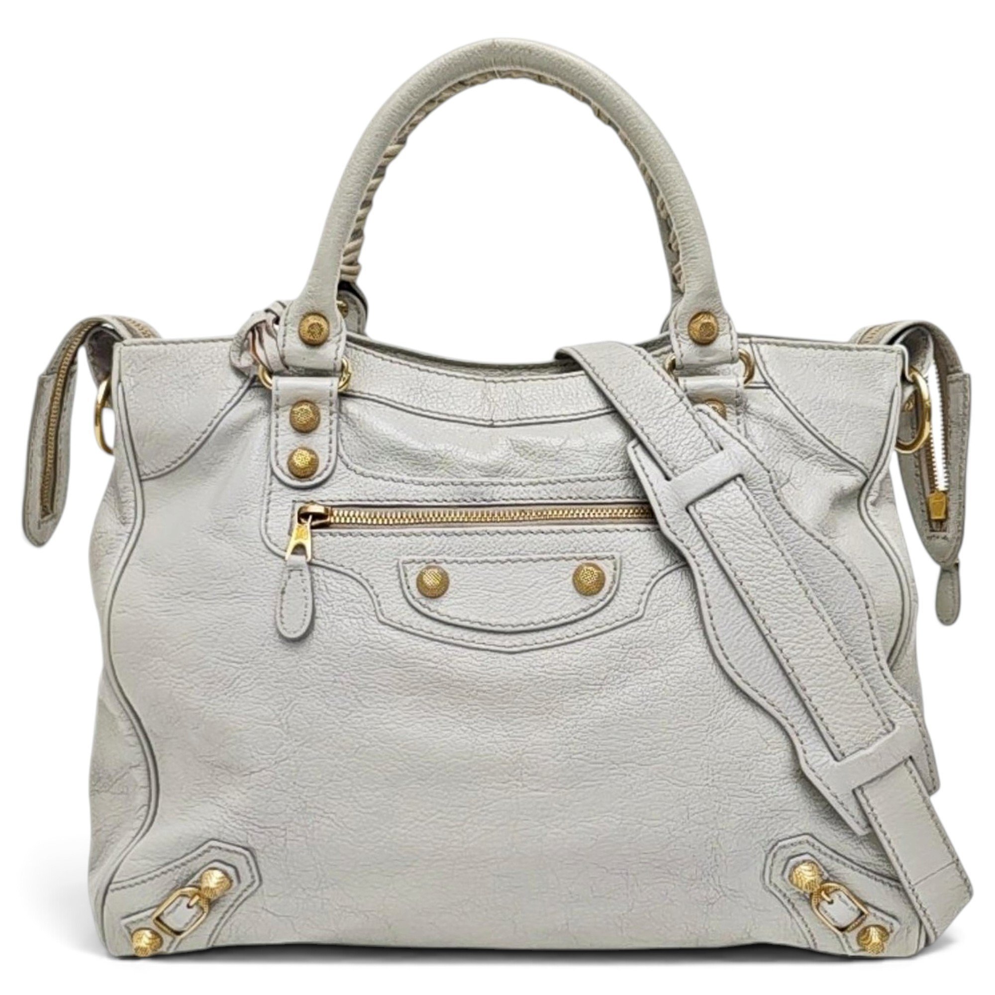 City leather handbag