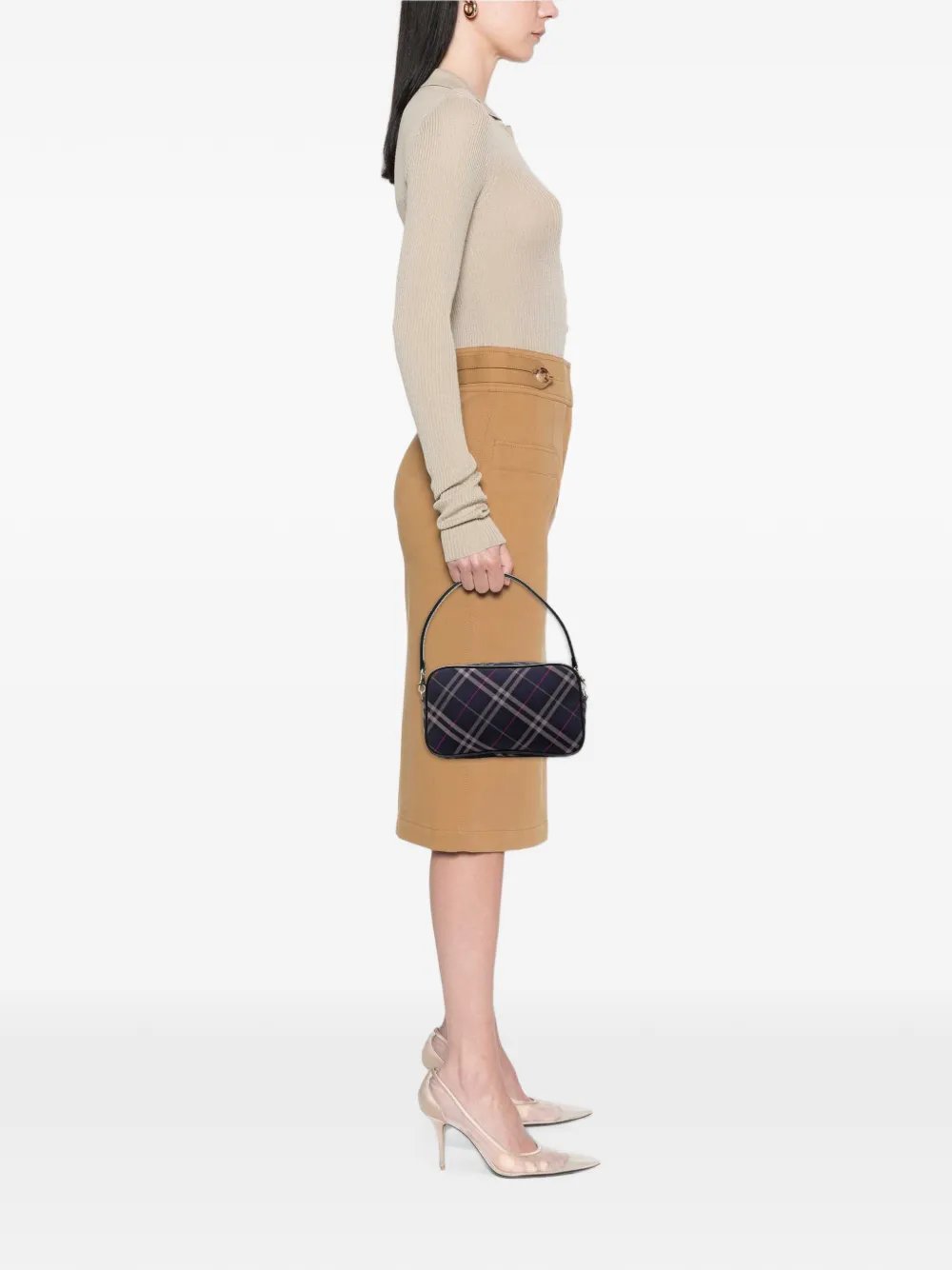 2000-2017 Supernova Check Canvas Pochette handbag