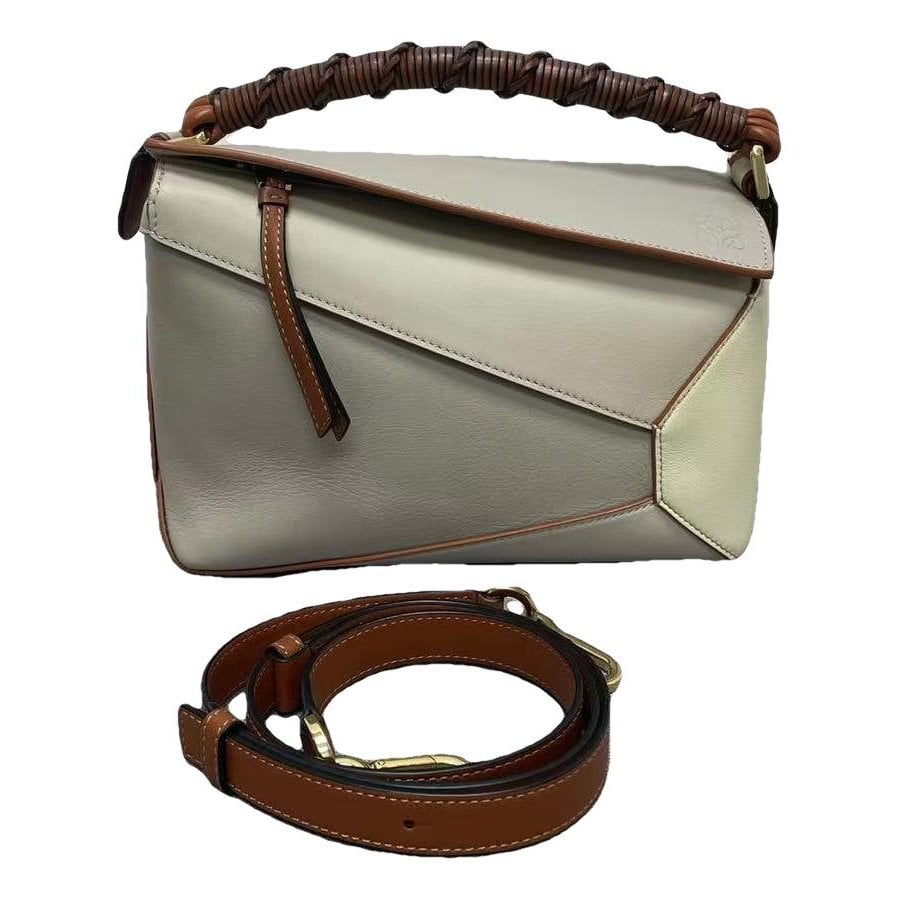 Puzzle leather crossbody bag