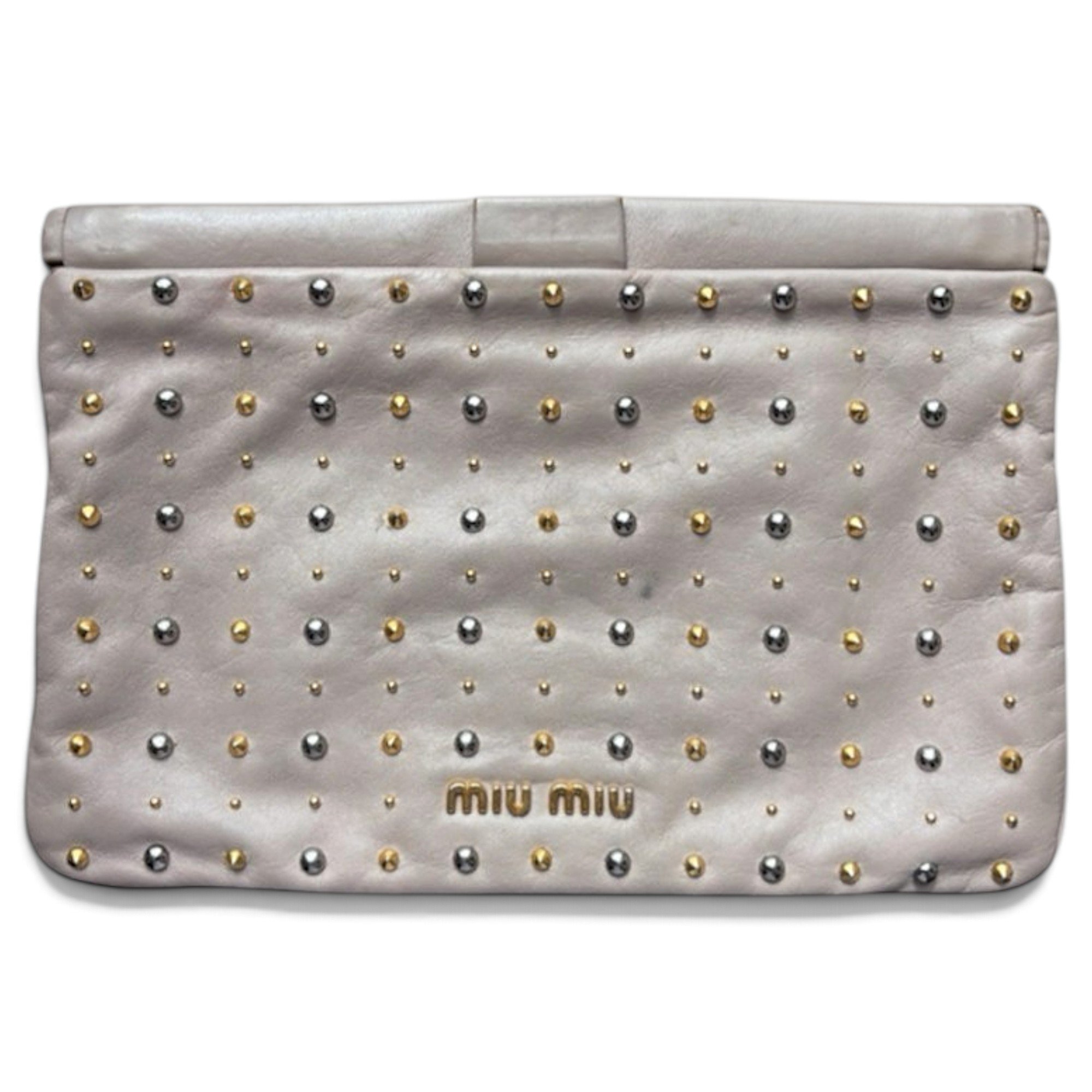 Leather clutch bag