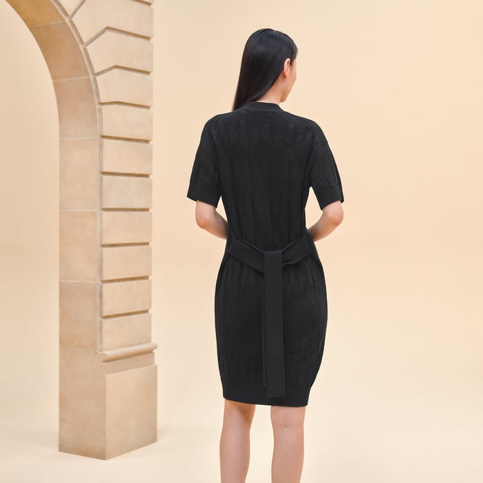 Noir "H" Short-sleeve Dress