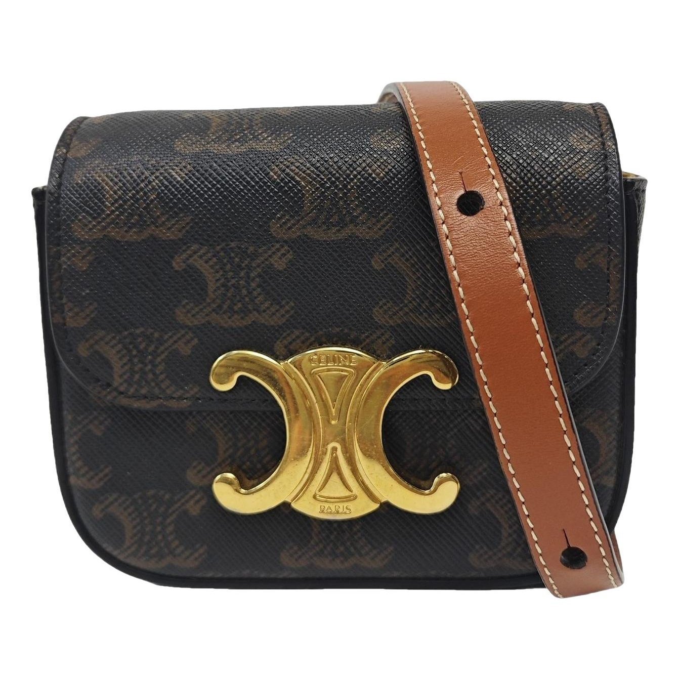 Triomphe leather handbag