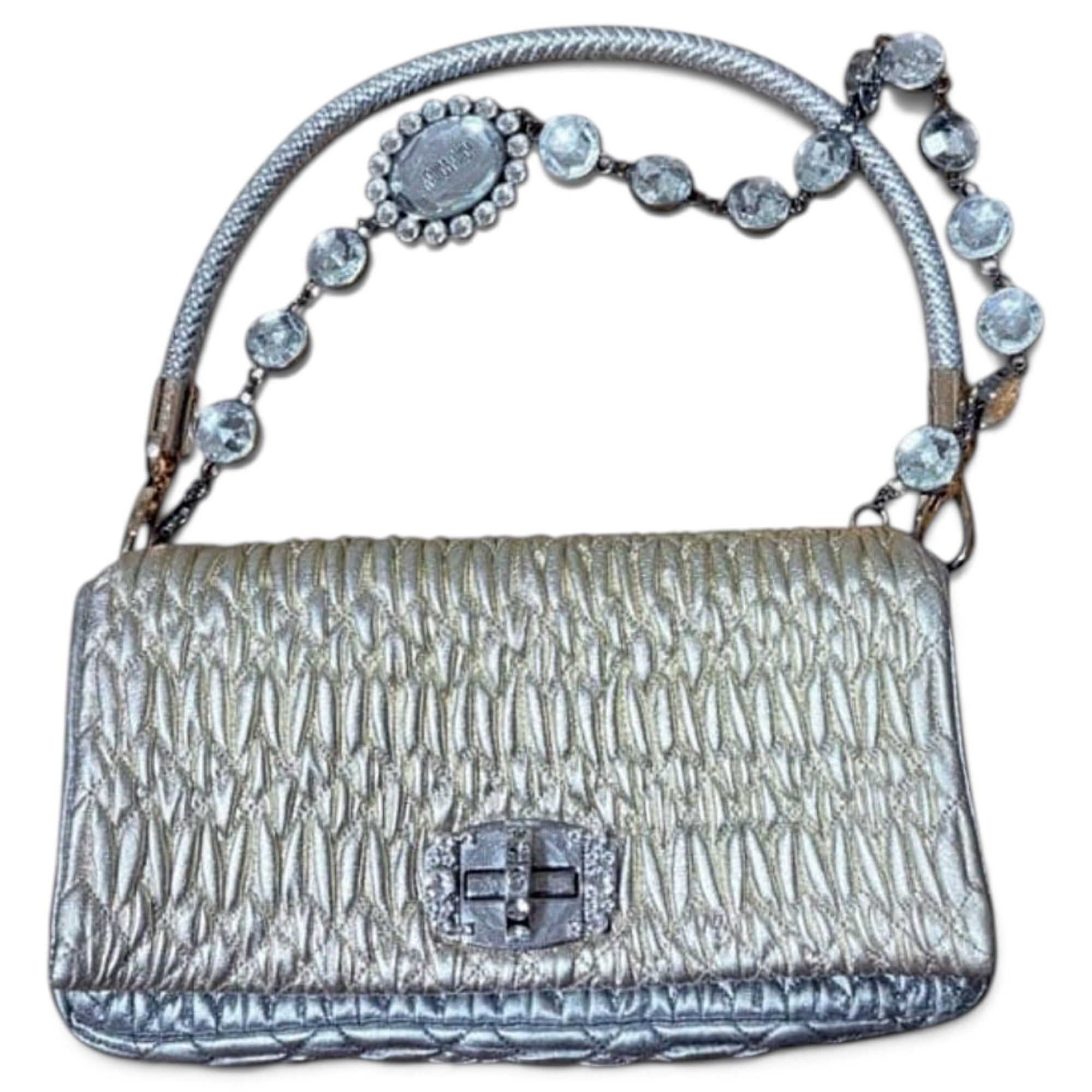 Miu Miu Miu Crystal leather handbag