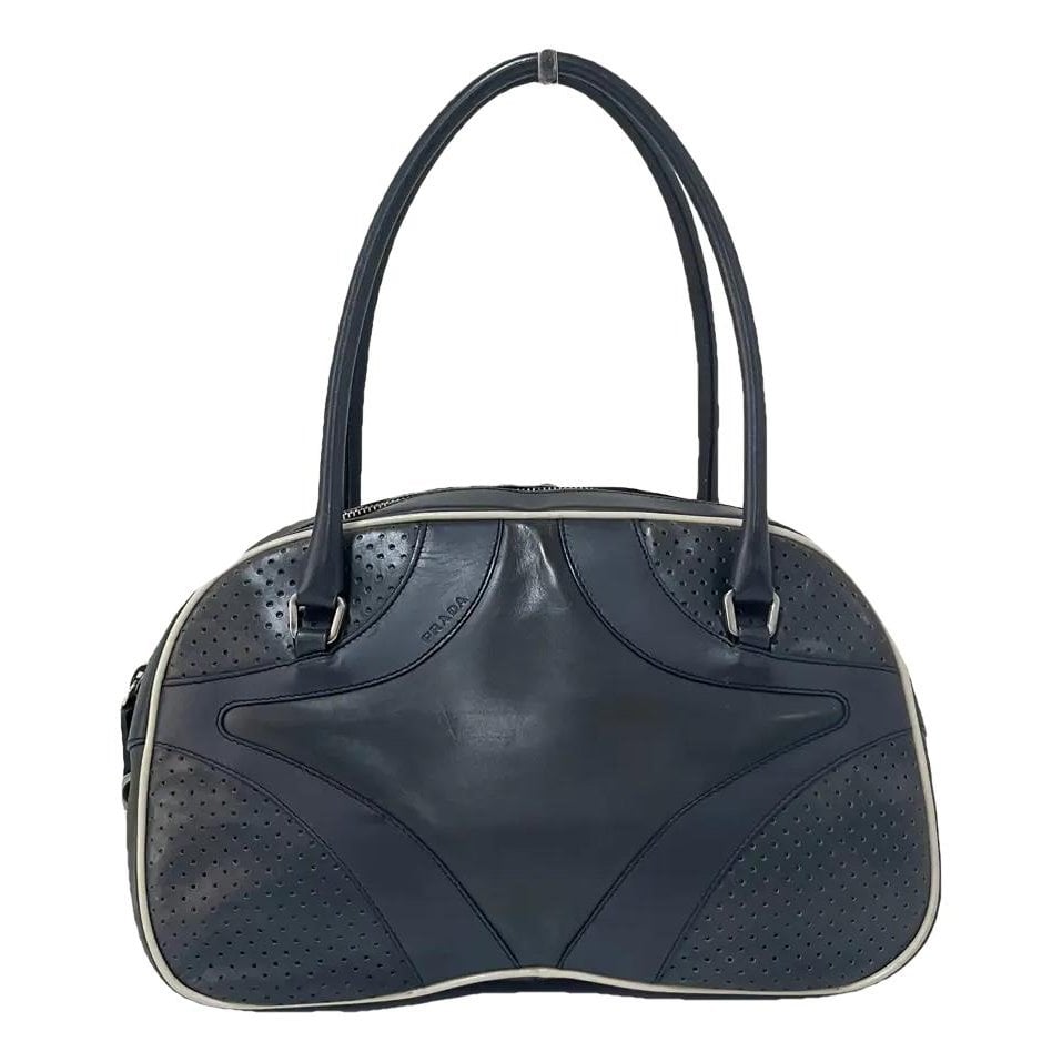 Bowling leather handbag
