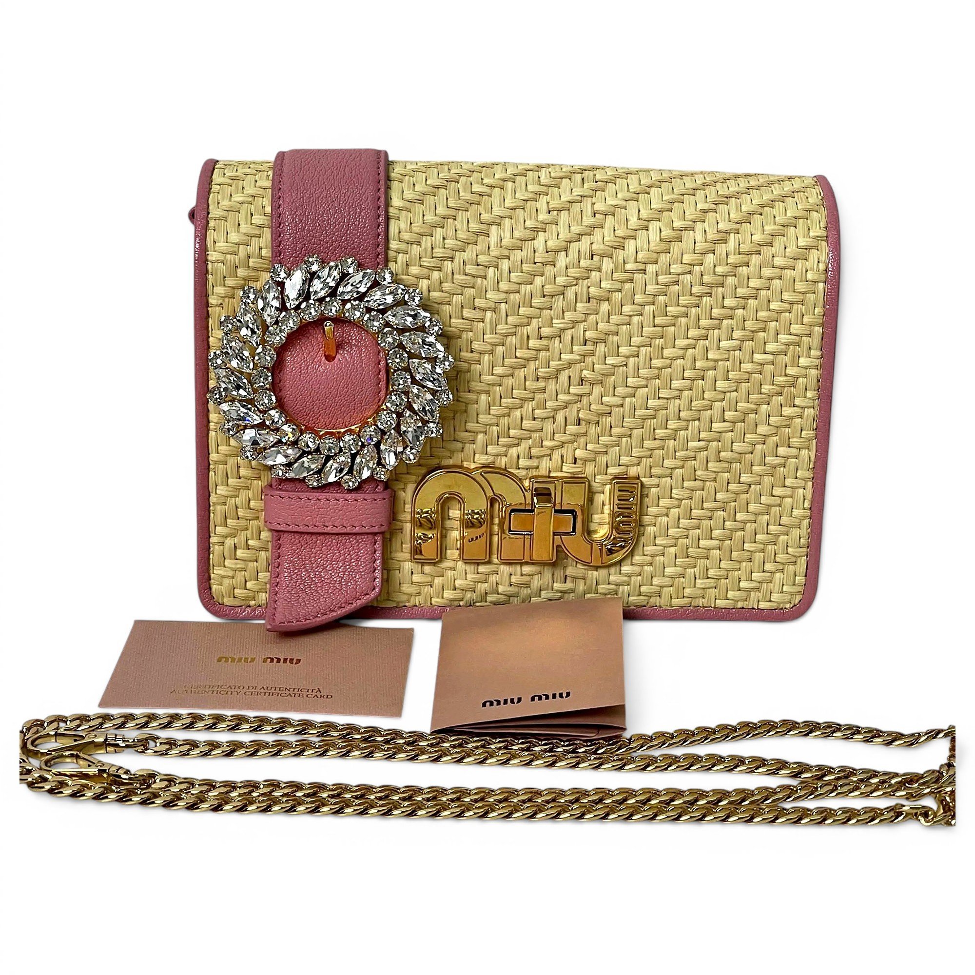 My Miu leather handbag