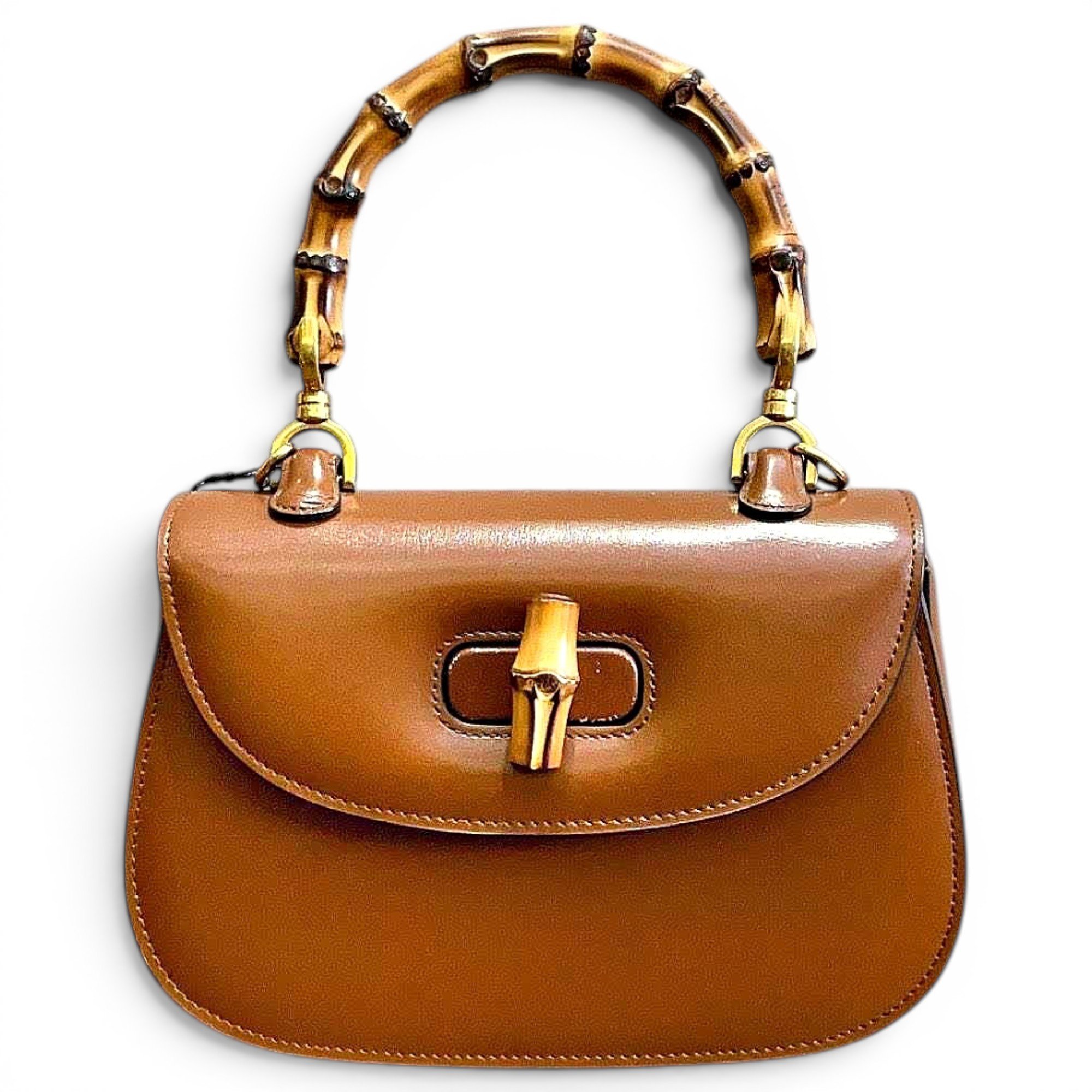 Bamboo leather handbag