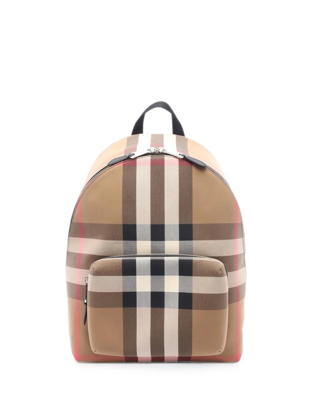 2010s check canvas backpack