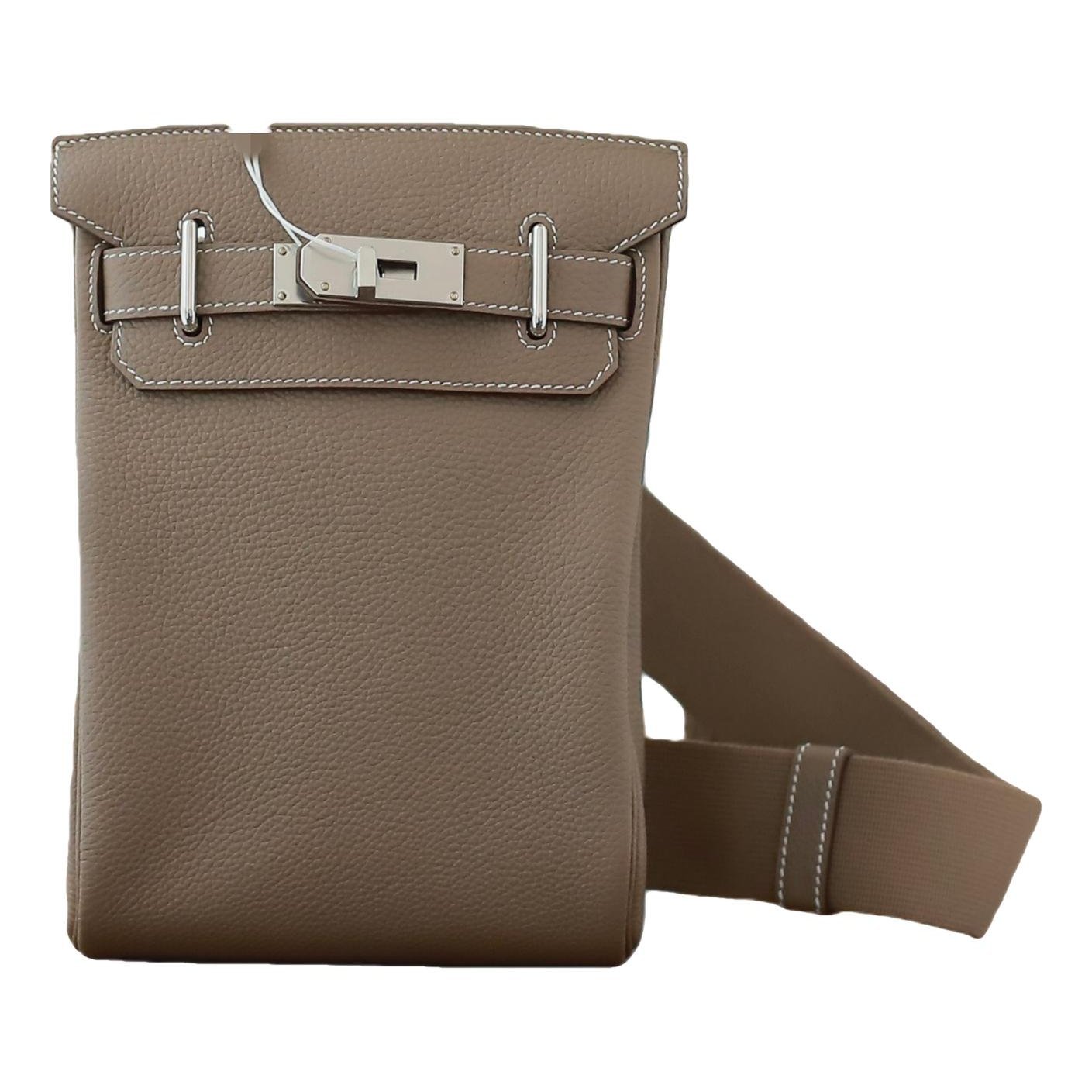 Hermes Hac A Dos Handbag Etoupe Togo Leather