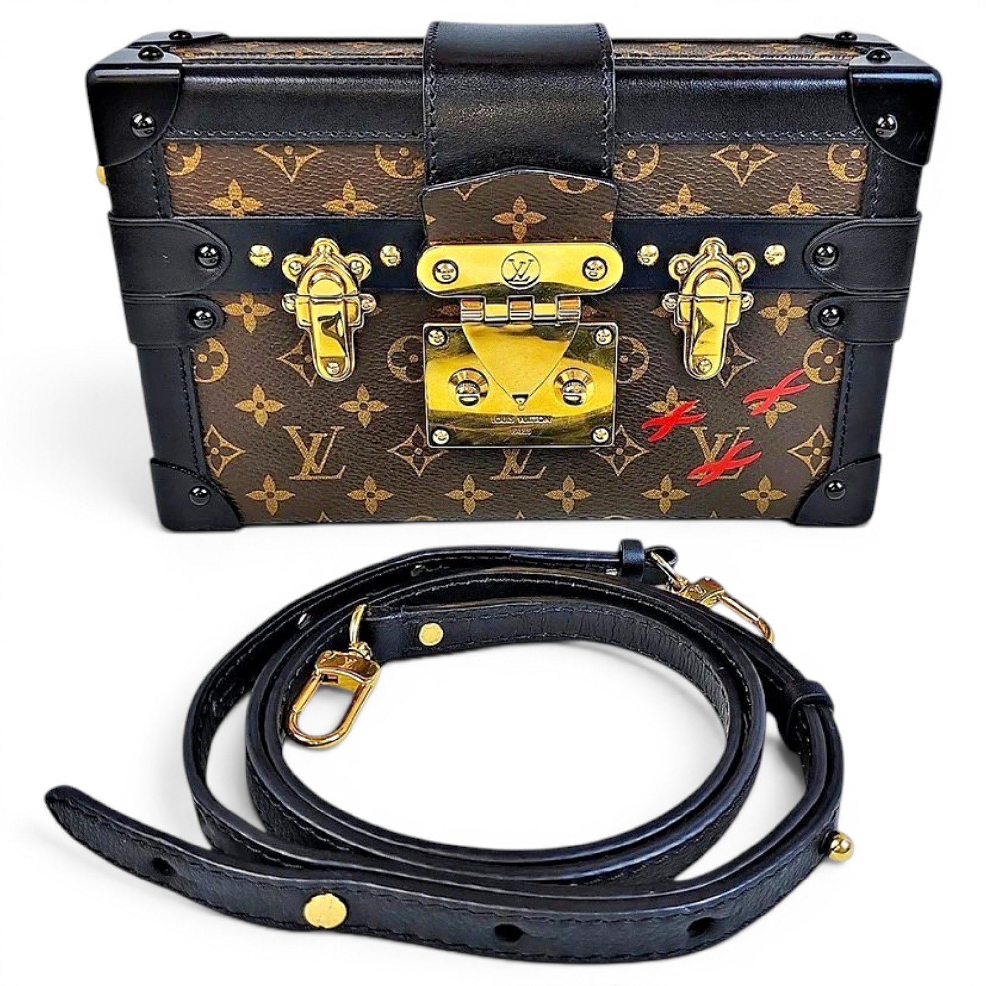 Petite Malle leather handbag