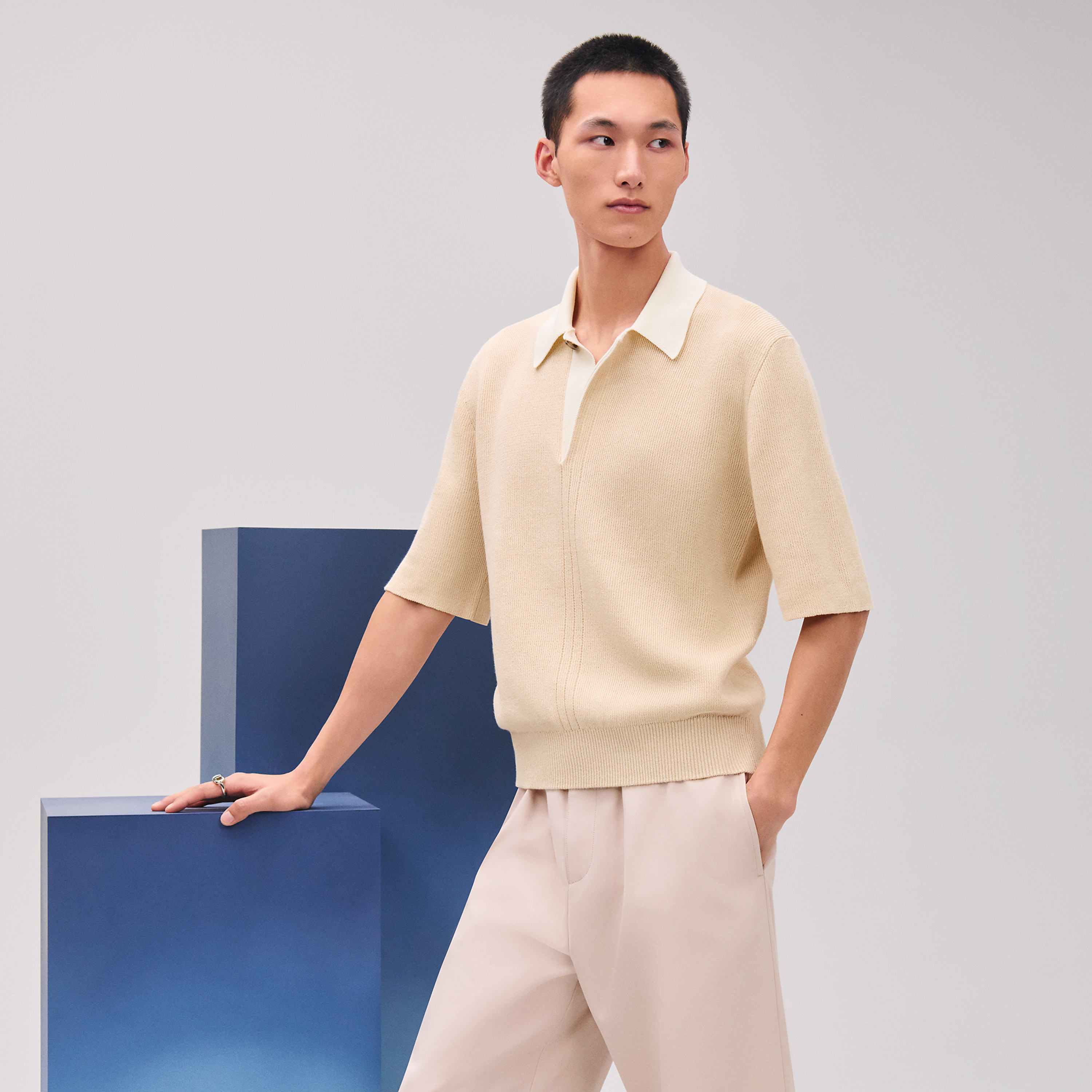 "Lin et l'autre" polo sweater
