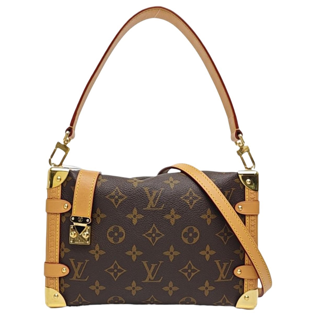 Side Trunk leather crossbody bag