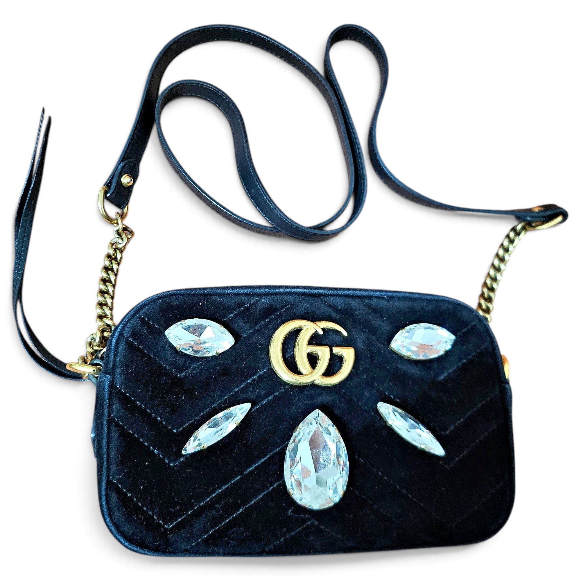 GG Marmont velvet crossbody bag