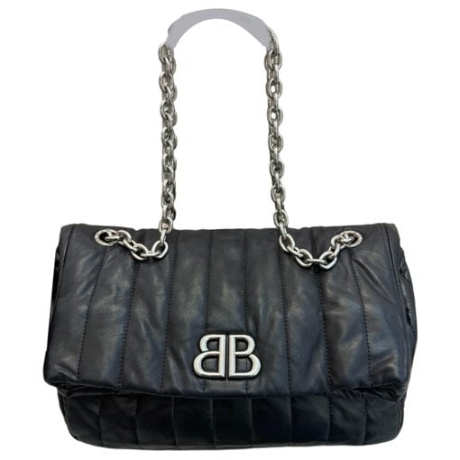BB chain leather handbag