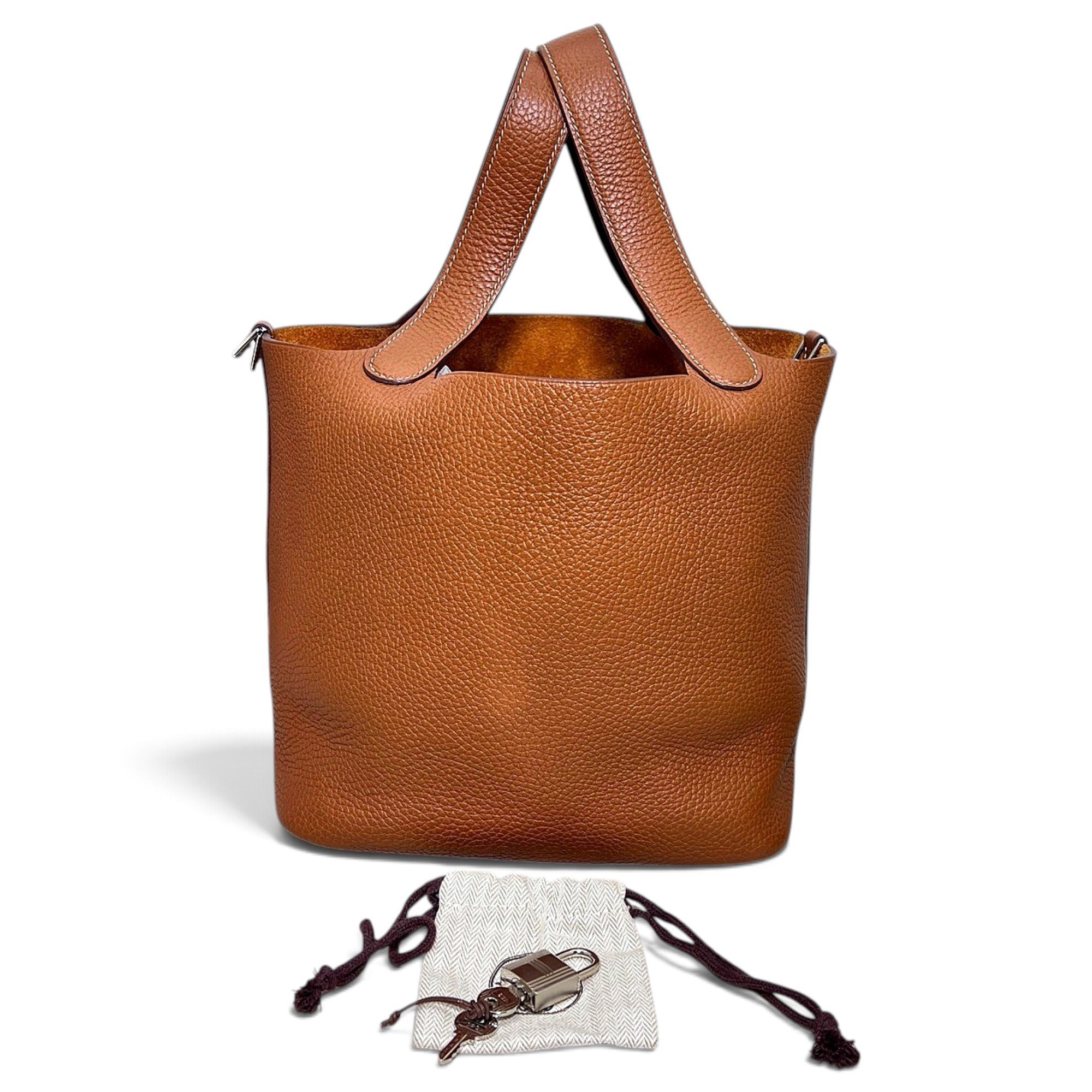 Picotin leather handbag