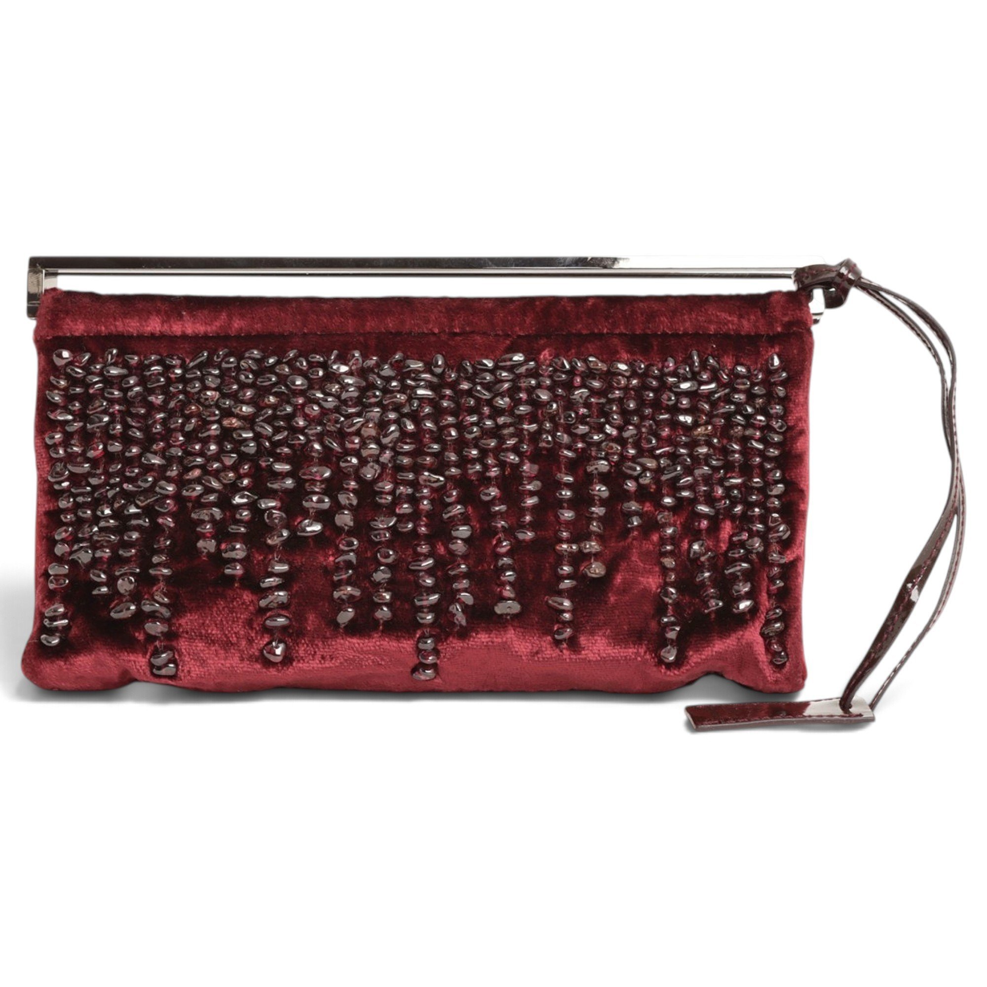 Velvet clutch bag