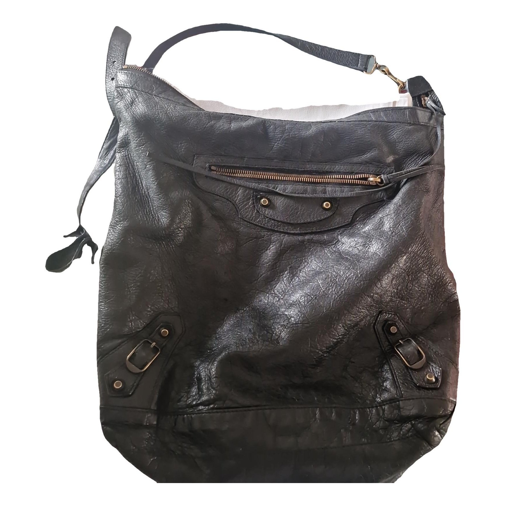 Courier XL leather crossbody bag