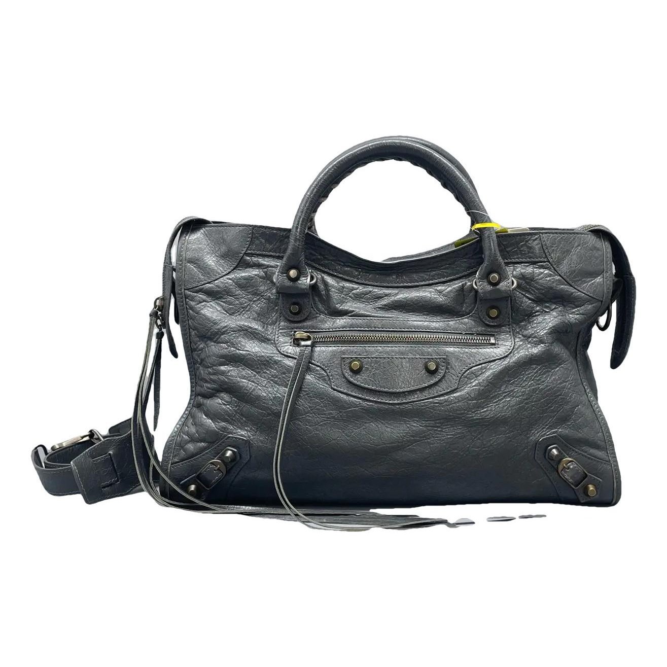 City leather handbag