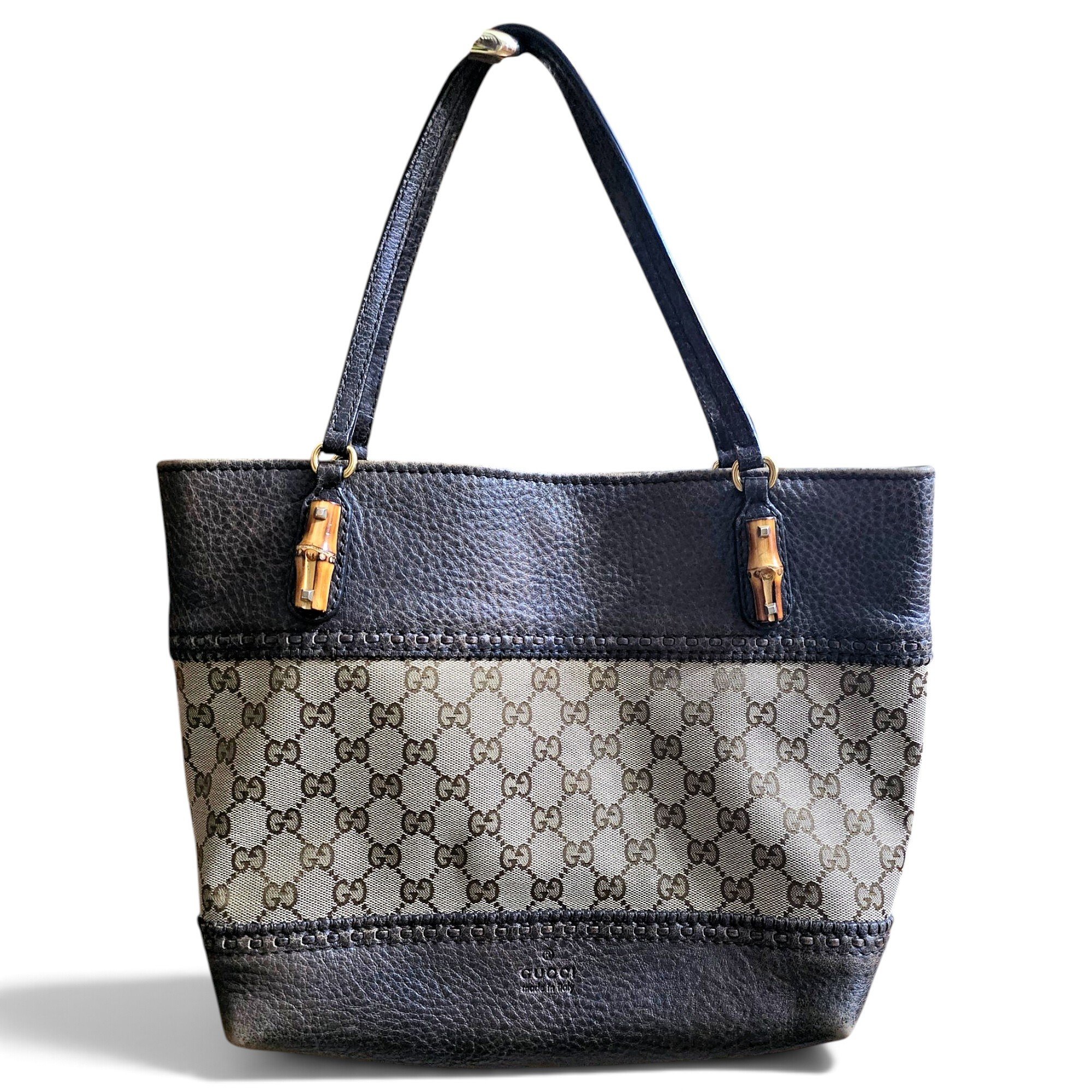Bamboo Shopper leather tote