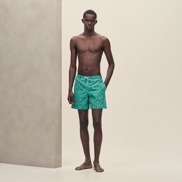 Menthe "Metal Au Carre" Swim Trunks