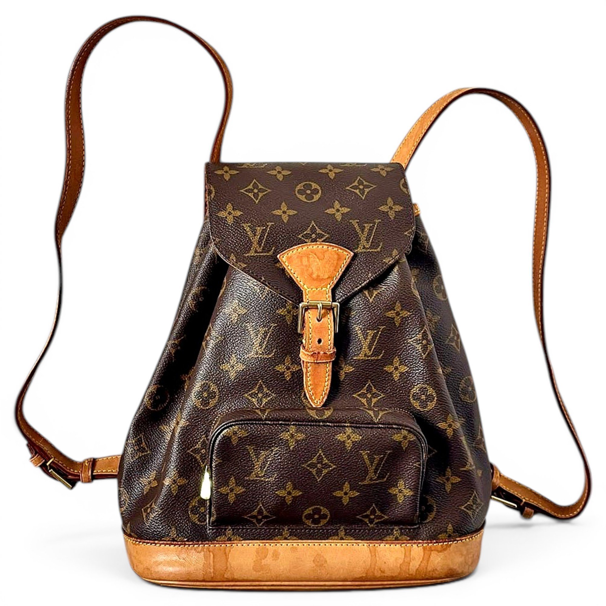 Montsouris Vintage leather backpack