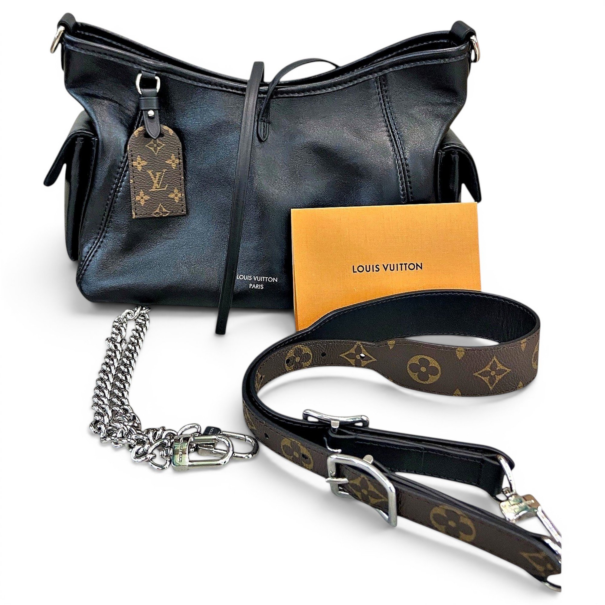 Shopping leather handbag
