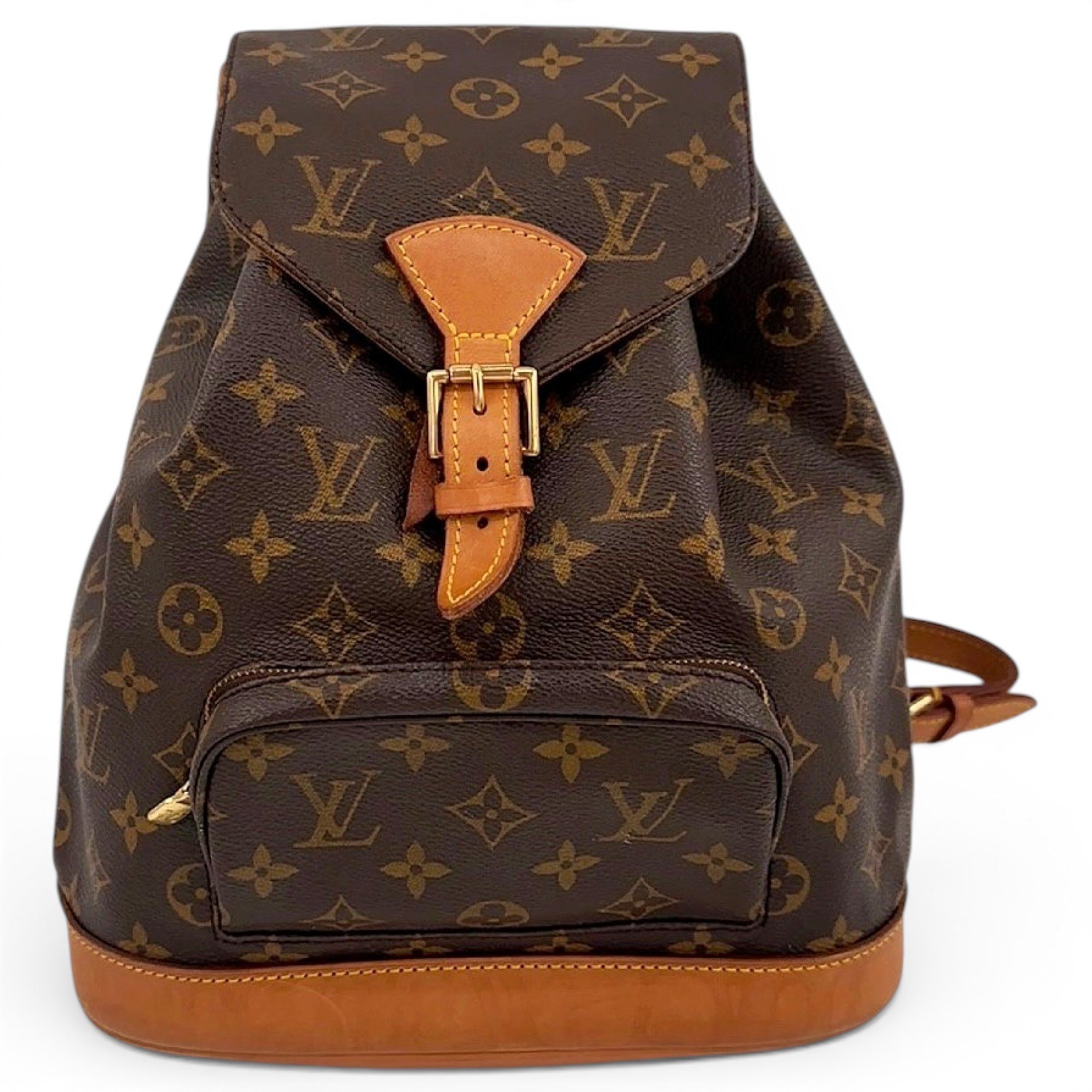 Montsouris Vintage leather backpack