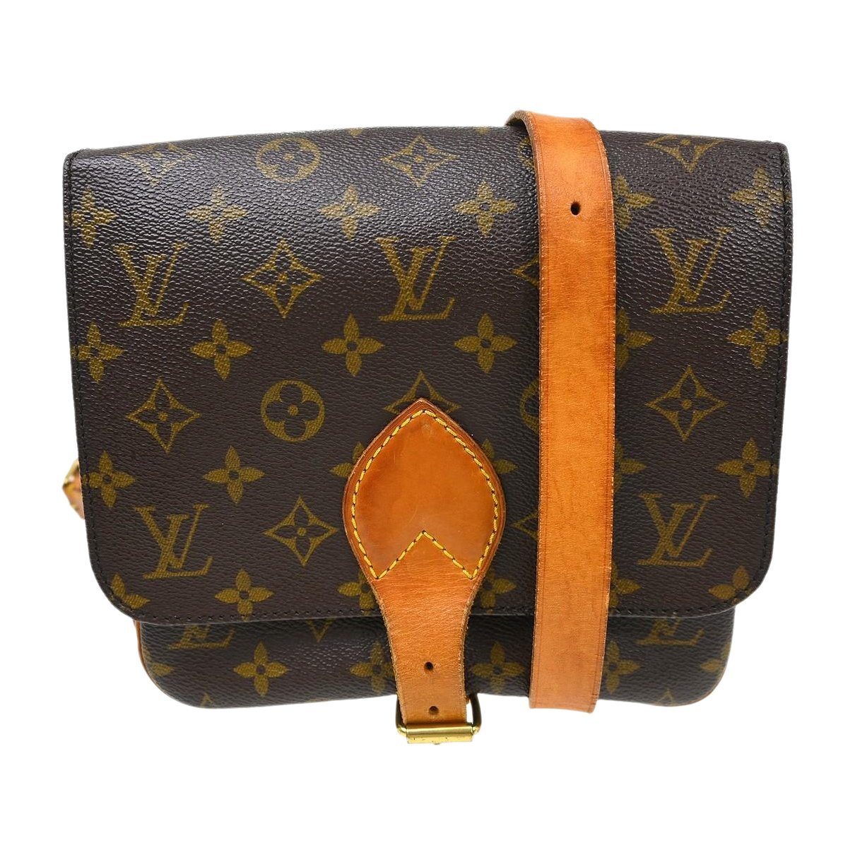 Cartouchière cloth handbag