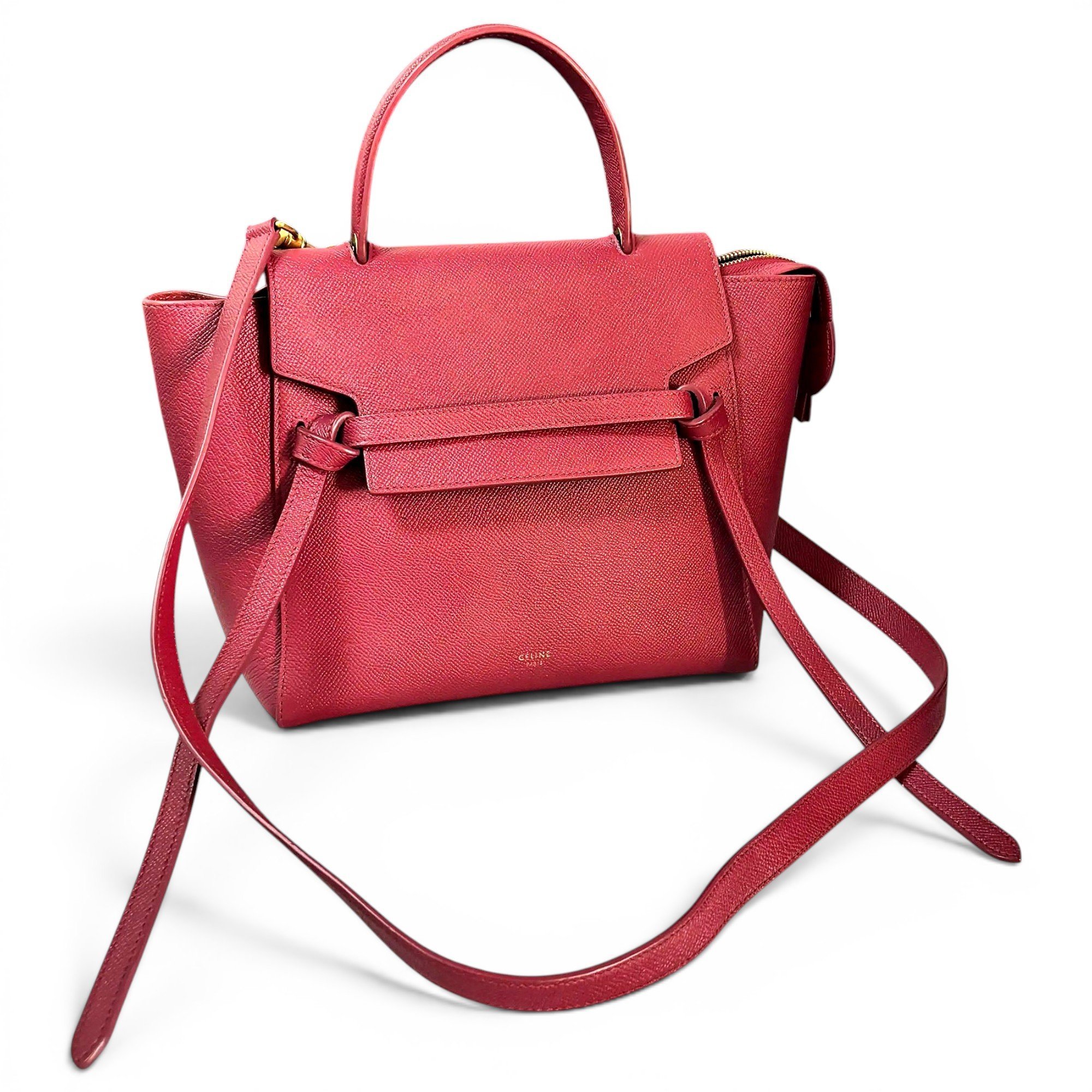 Belt leather handbag