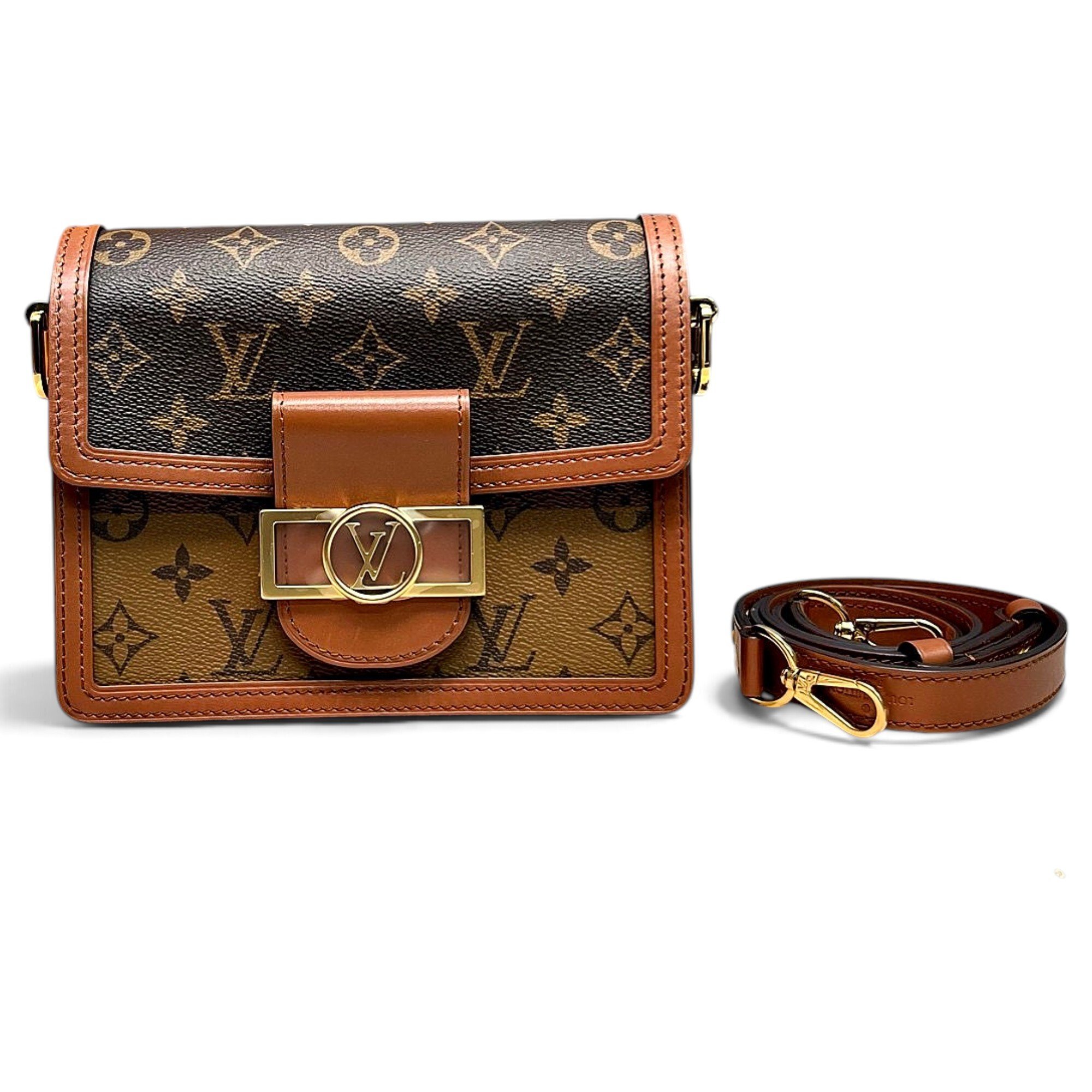 Dauphine leather crossbody bag
