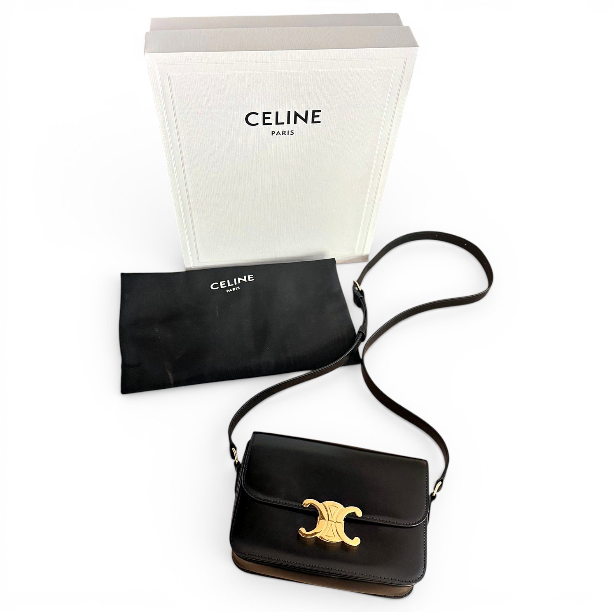 Triomphe leather handbag