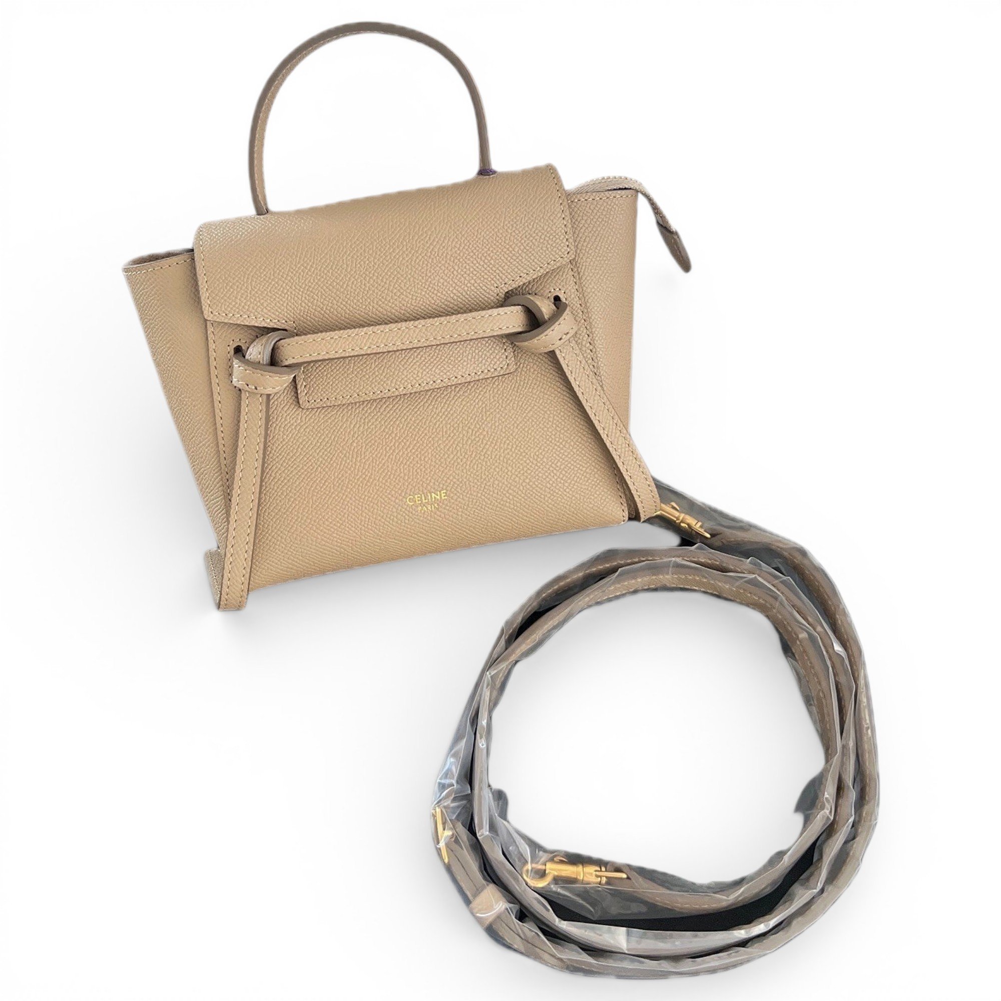 Belt leather handbag