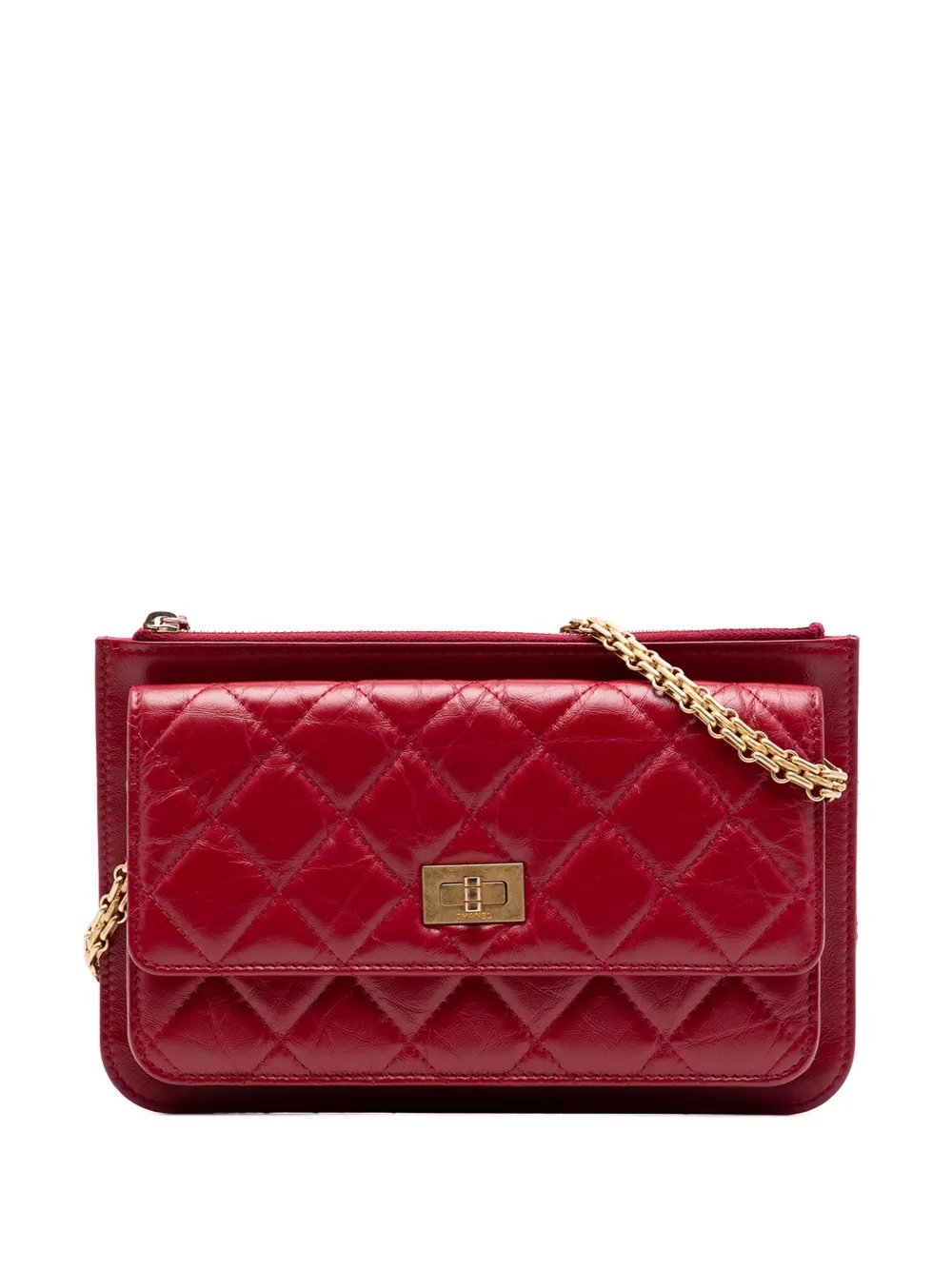 2020 Quilted Aged Calfskin Reissue 2.55 Wallet on Chain crossbody bag