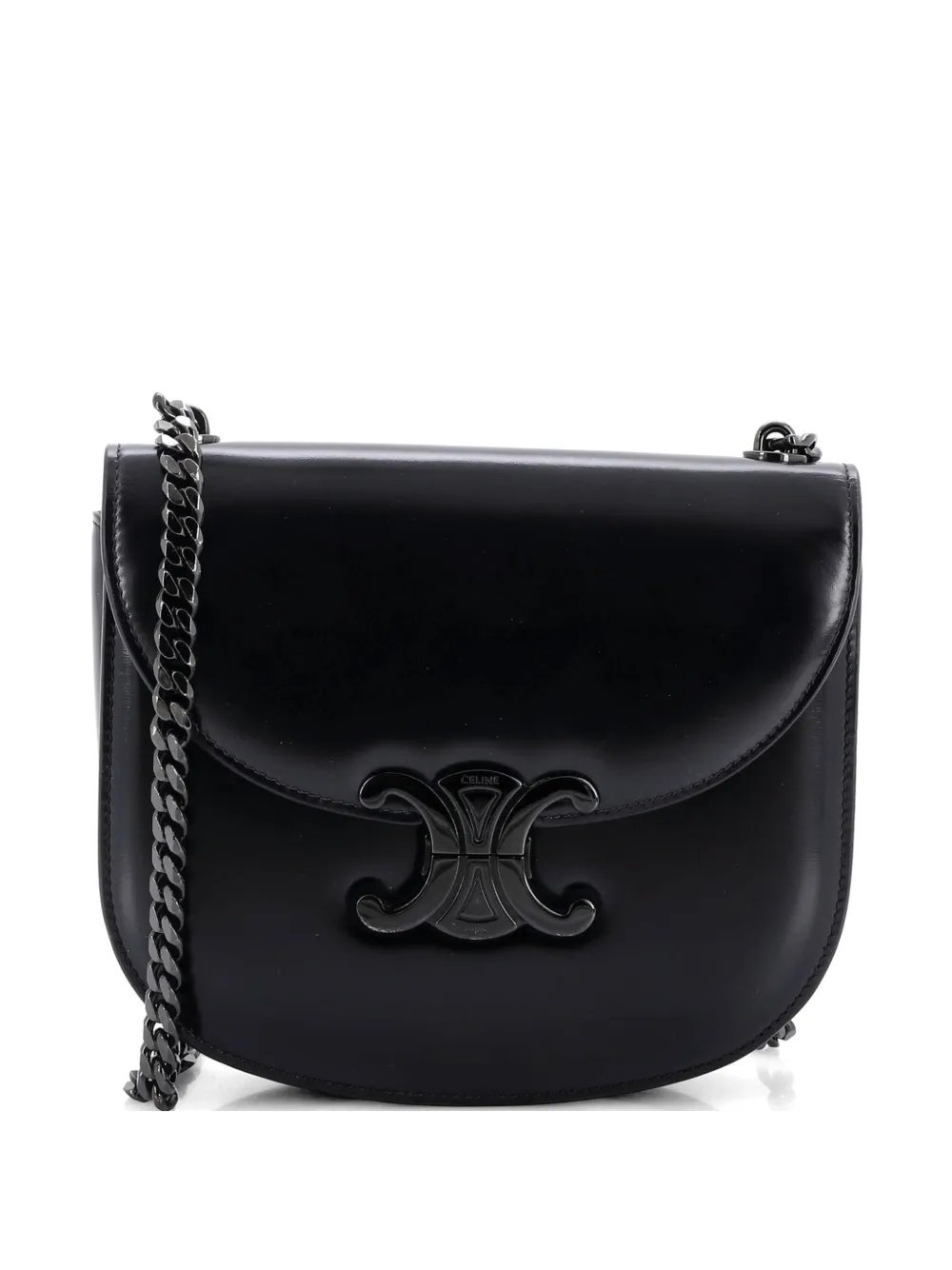 Triomphe Besace Clea Chain Flap Bag Leather shoulder bag