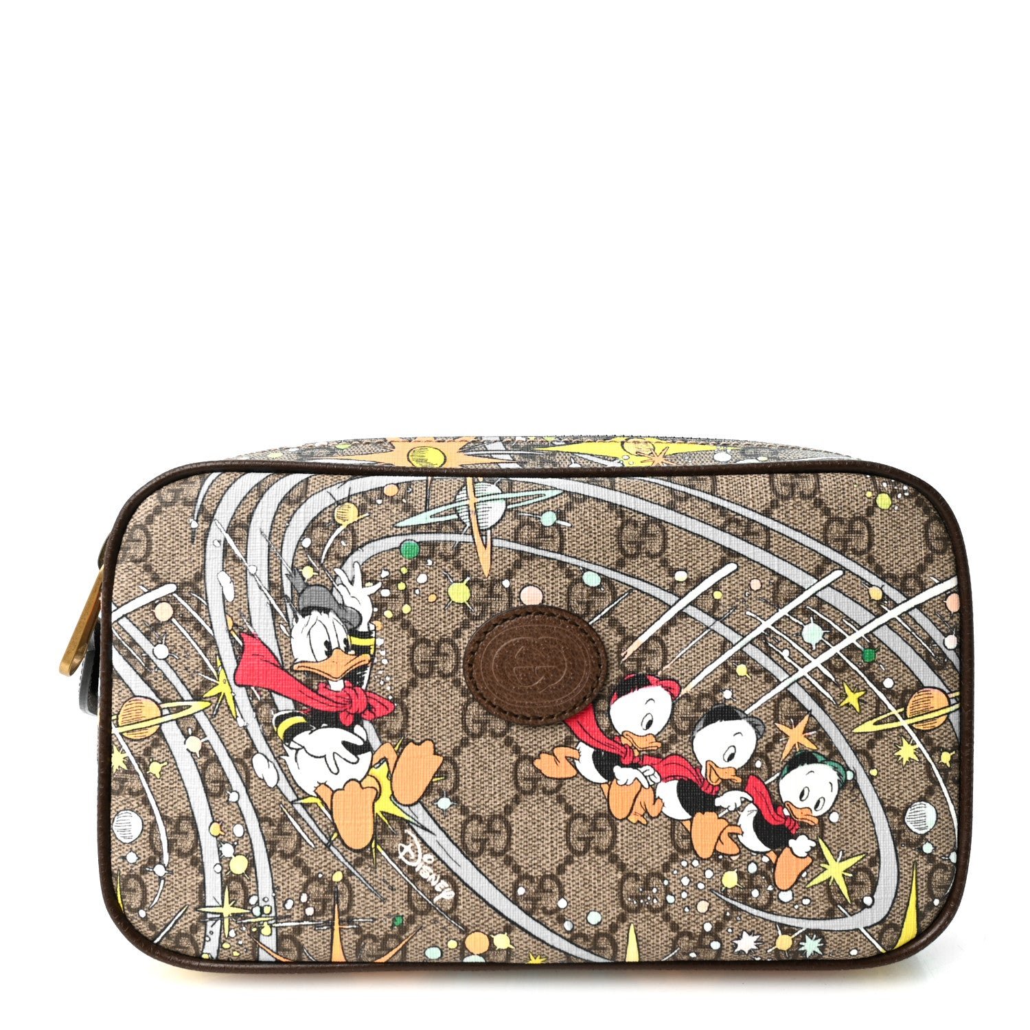 Gucci X DISNEY GG Supreme Monogram Donald Duck Small Interlocking G Belt Bag 85 34 Beige Multicolor New Acero