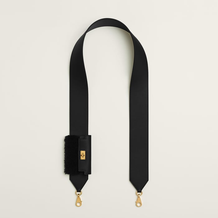 Noir Kelly Pocket Pluch Bag Strap
