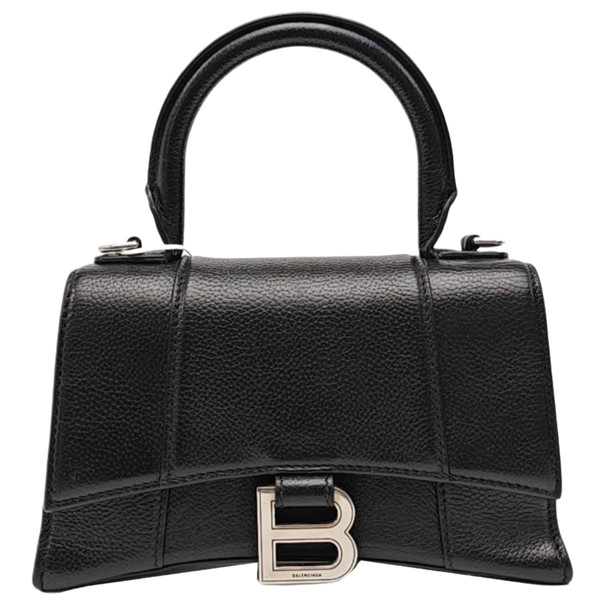 Hourglass leather handbag